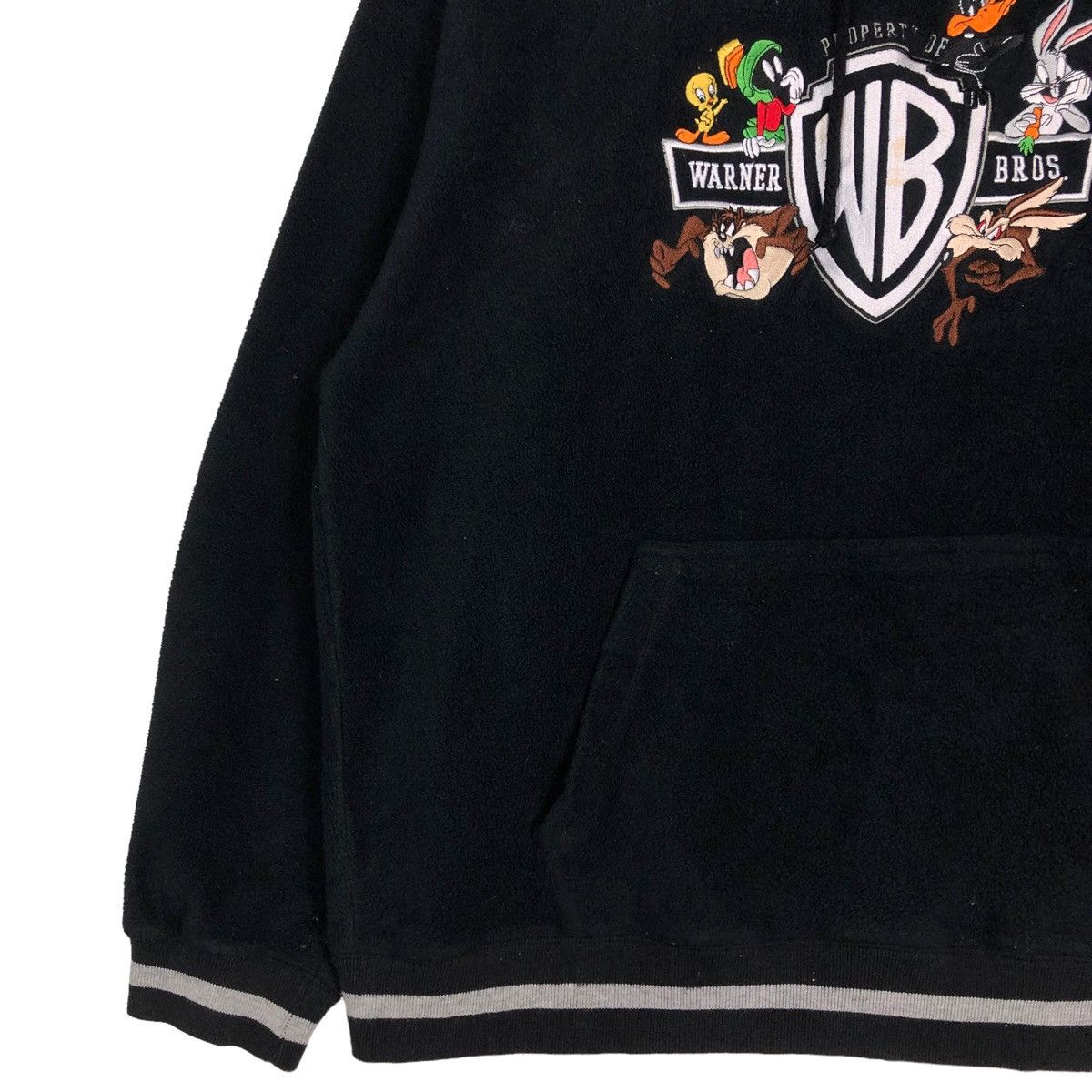 Cartoon Network 🔥VINTAGE WARNER BROS HOODIE PULL OVER BIG LOGO Size US L / EU 52-54 / 3 - 6 Thumbnail