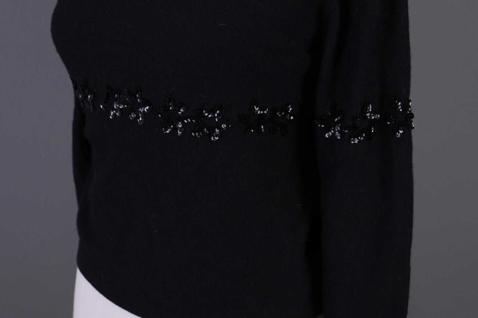 Sonia Rykiel Sonia by Sonia Rykiel Black Wool Angora Knit Sweater 40 / M Size M / US 6-8 / IT 42-44 - 11 Thumbnail