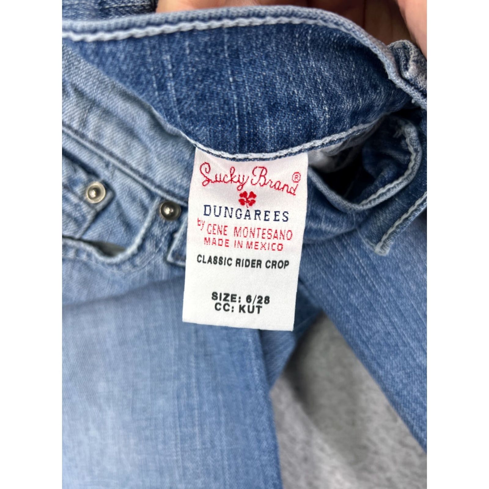 Lucky Brand Lucky Brand Jeans Pants Womens 6 Blue Denim Cropped 30x22 90s Designer 5-Pocket Denim Regular Womens Size 28" / US 6 / IT 42 - 4 Thumbnail