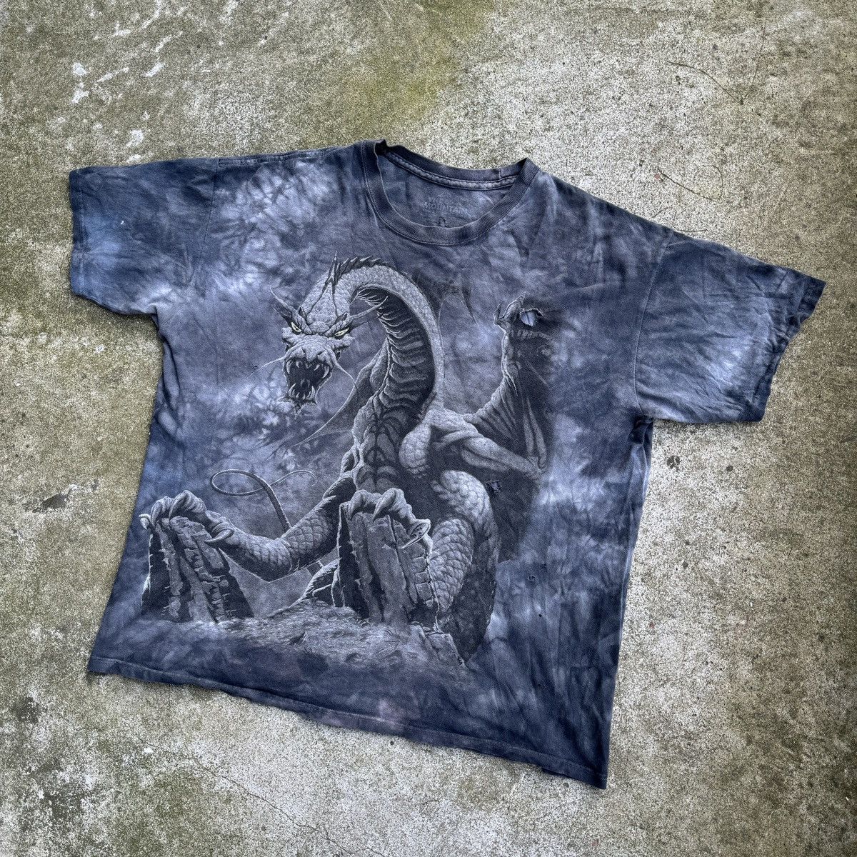 Vintage Y2K Faded Dragon Thrashed Distressed Tee ERD Grunge Size US XL / EU 56 / 4 - 5 Thumbnail