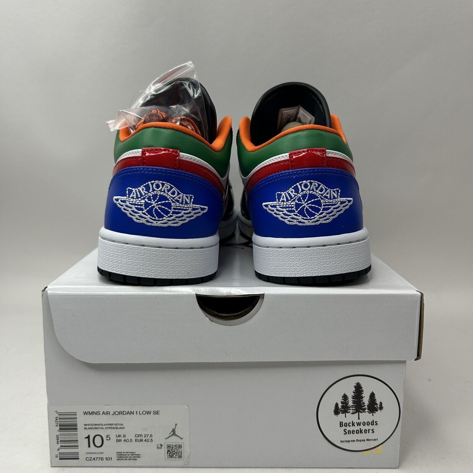 Nike Nike Shoes Air Jordan 1 Low SE “Black Toe Multi-Color” 2023 Size US 10.5 / IT 40.5 - 4 Thumbnail