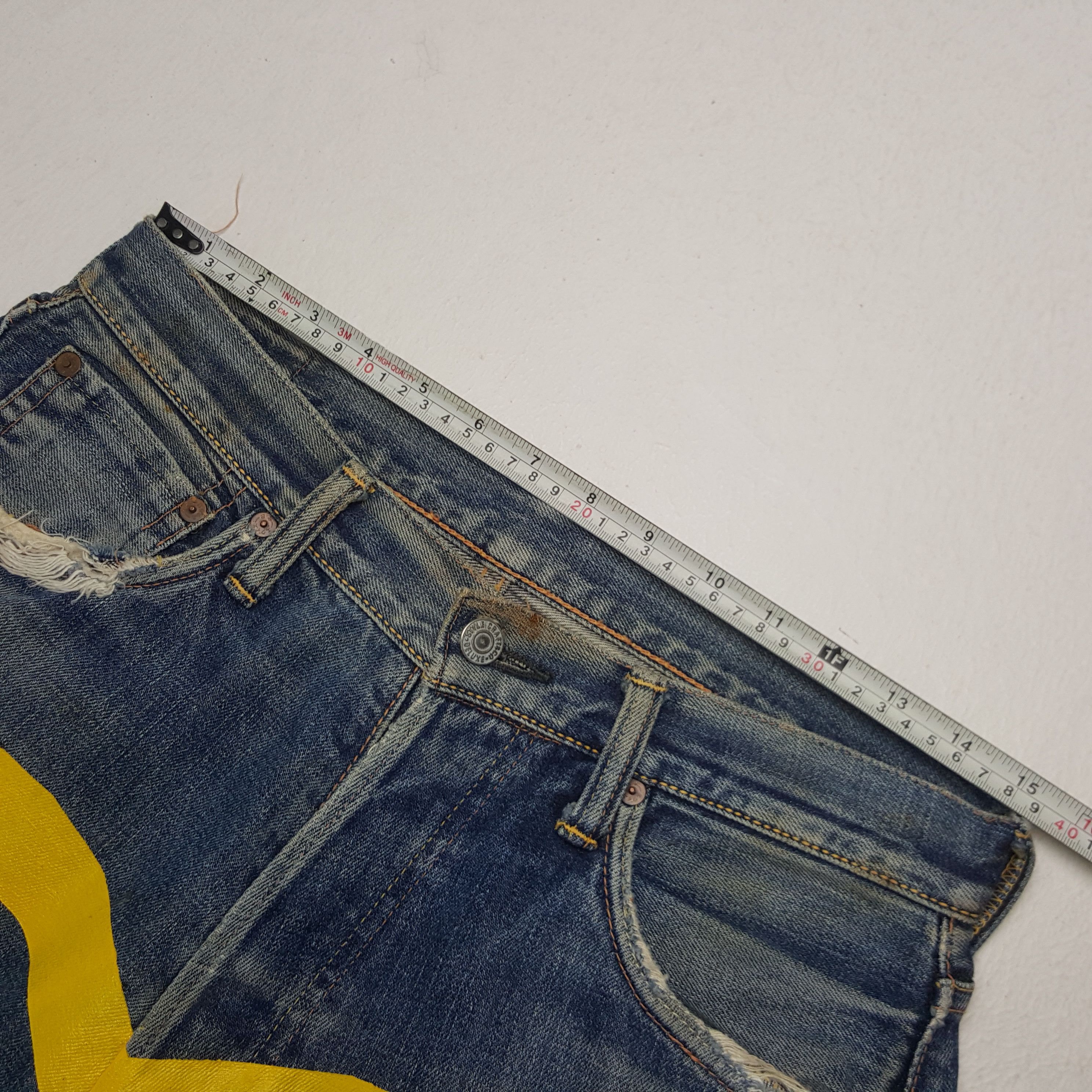 Evisu × Japanese Brand × Vintage Vintage Evisu Japanese Brand Daicock Custom Art Denim Jeans Size US 30 / EU 46 - 9 Thumbnail