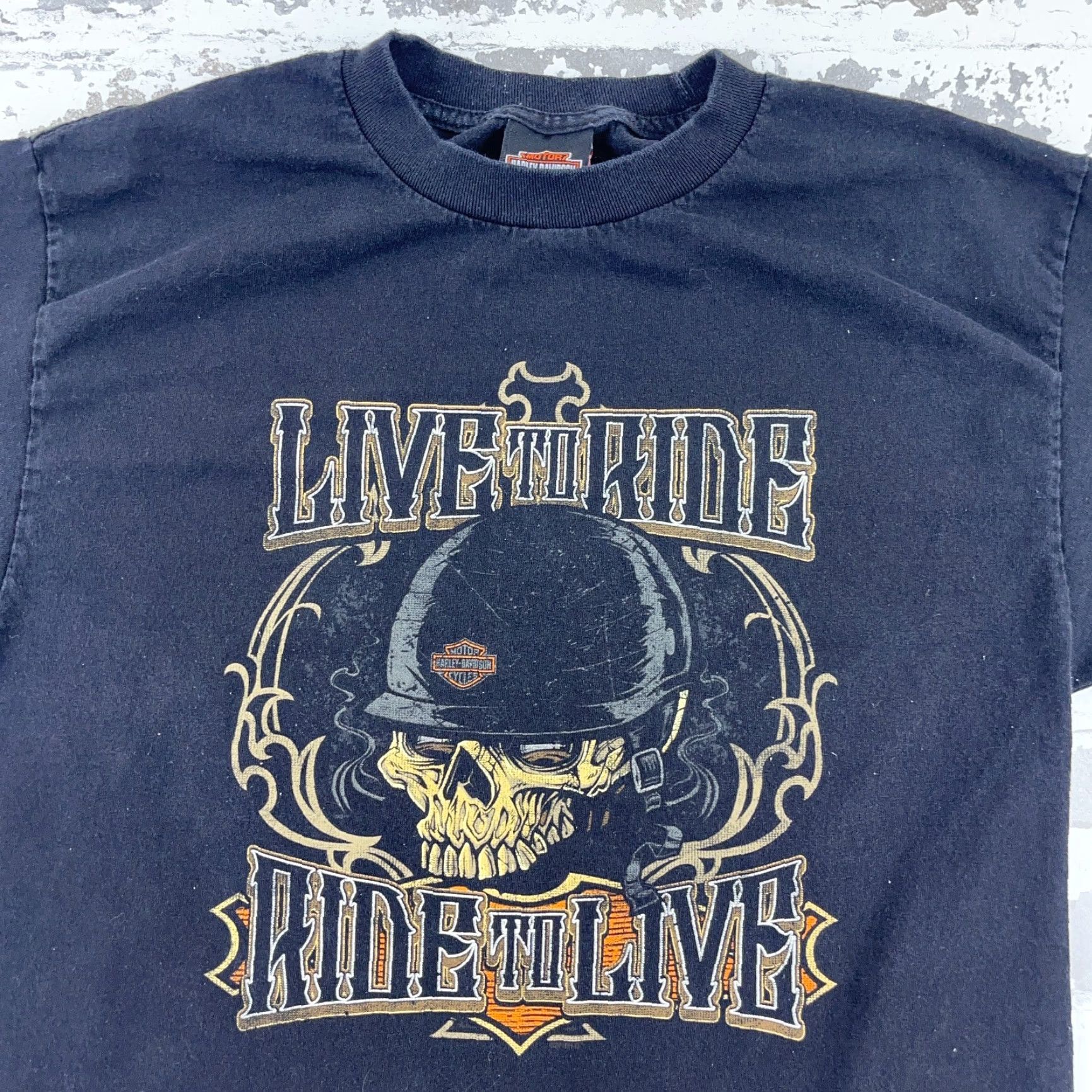 Harley Davidson VINTAGE Harley-Davidson Shirt Men M Black T Tee Biker Skull 80s USA Logo Graphic Print Size US M / EU 48-50 / 2 - 3 Thumbnail