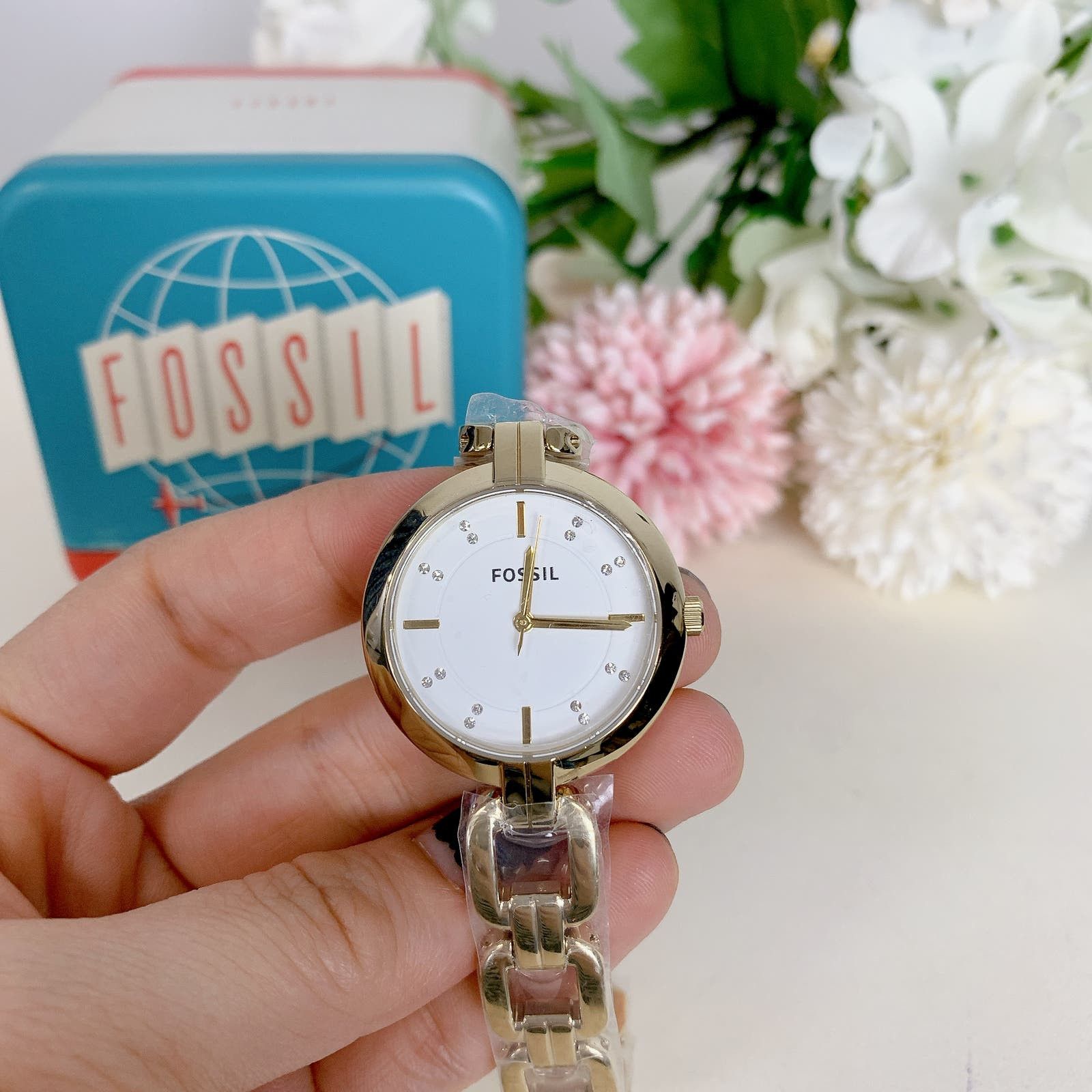 Fossil BQ3852 Kerrigan Three-Hand Gold-Tone Steel Watch