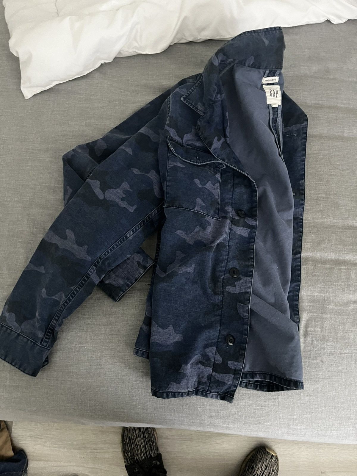 Gap Gap Navy Camo Shirt Jacket Size US S / EU 44-46 / 1 - 2 Thumbnail