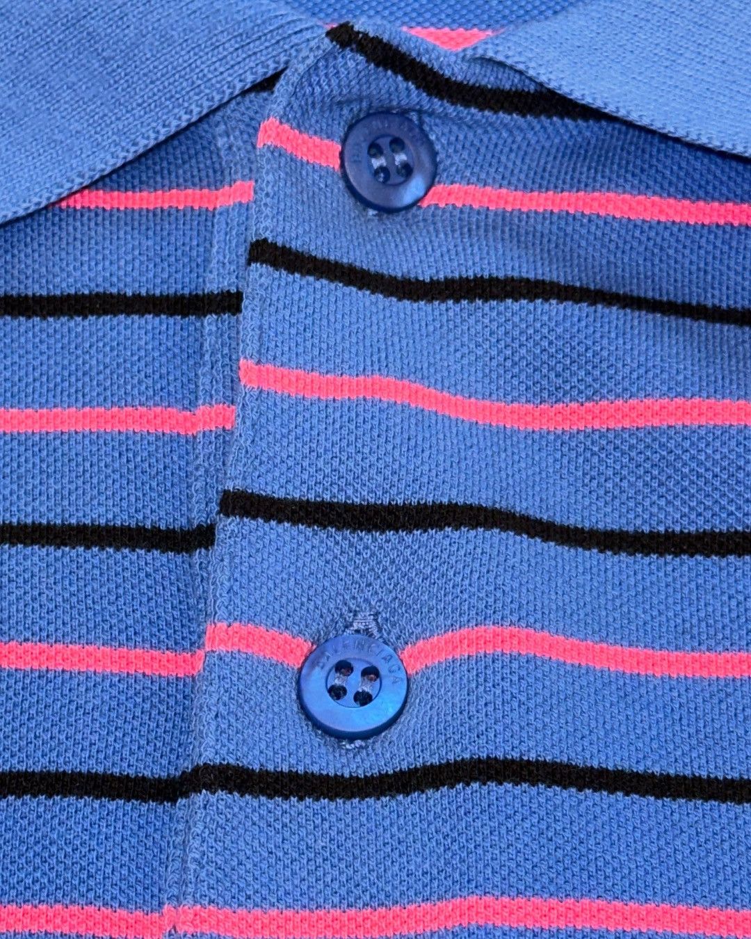 Balenciaga Balenciaga Blue Pink Striped Oversized Polo Shirt Runway Size US L / EU 52-54 / 3 - 6 Thumbnail
