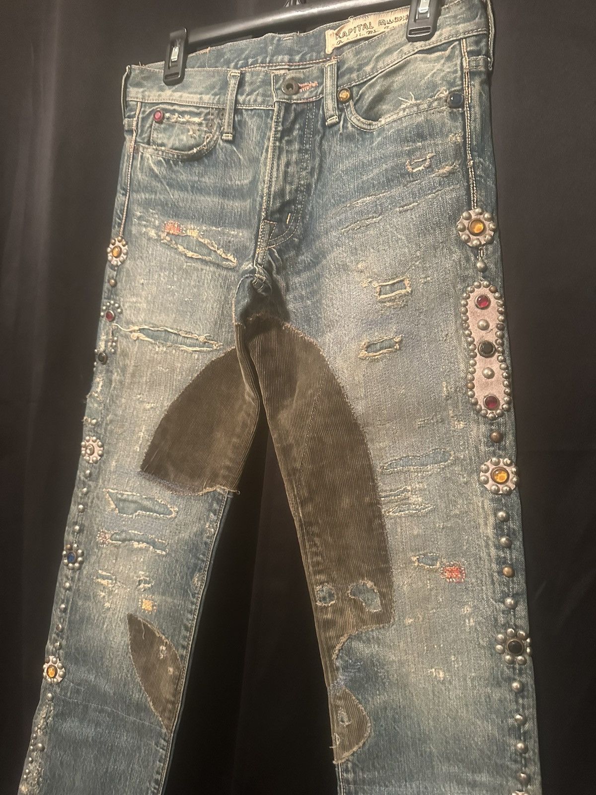 Kapital × Kapital Kountry Kapital FW 2014 Distressed Gemstone Denim Size US 30 / EU 46 - 2 Thumbnail