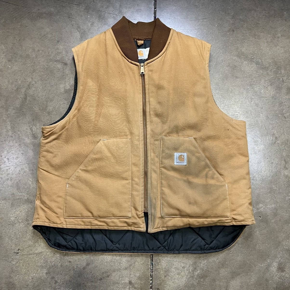 Carhartt × Vintage Vintage 90s Carhartt Vest Workwear Utility Made in USA Boxy Size US XXL / EU 58 / 5 - 1 Thumbnail