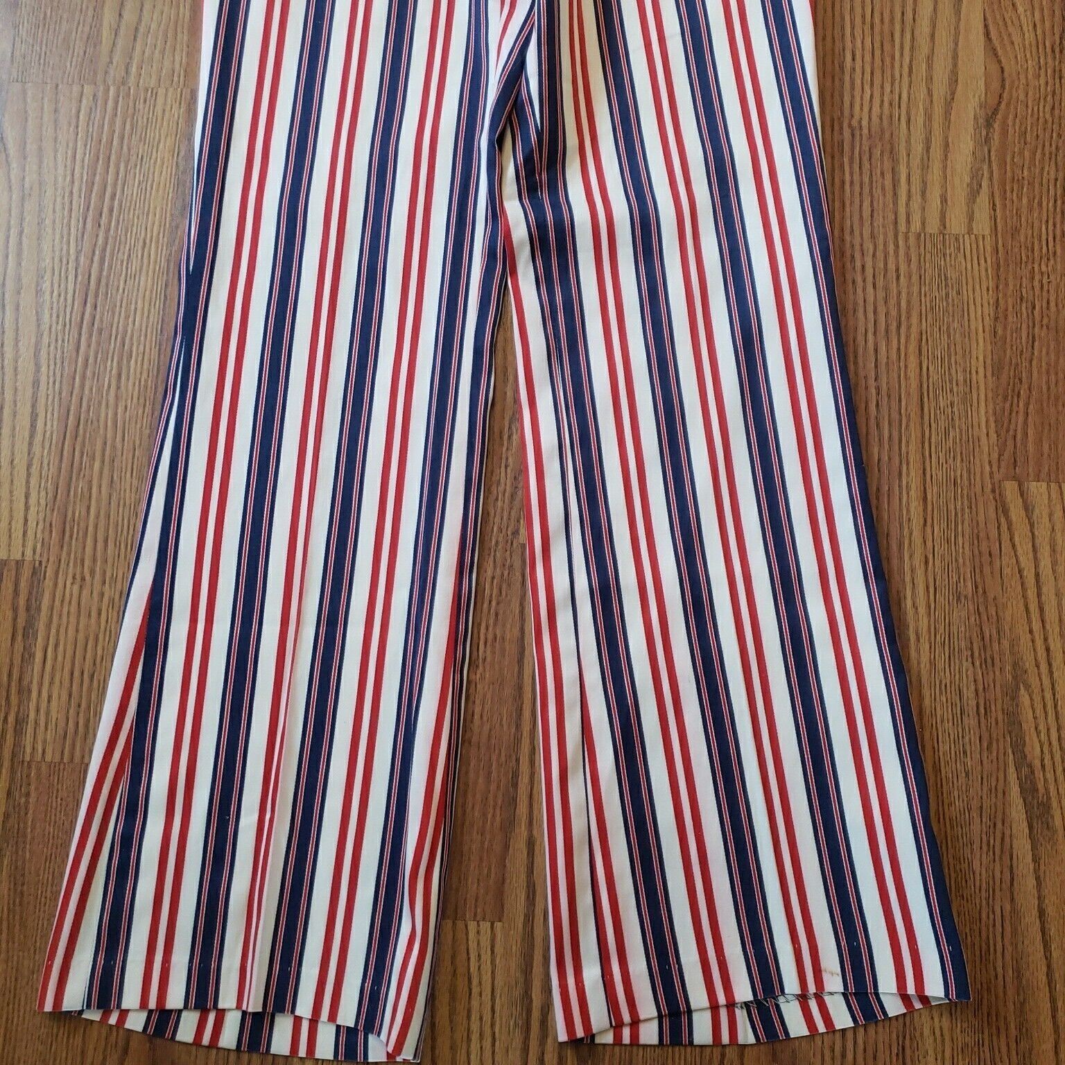 Vintage Master Prest Bell Bottom Pants 60s Wild Striped Trousers Wal Size US 30 / EU 46 - 4 Thumbnail