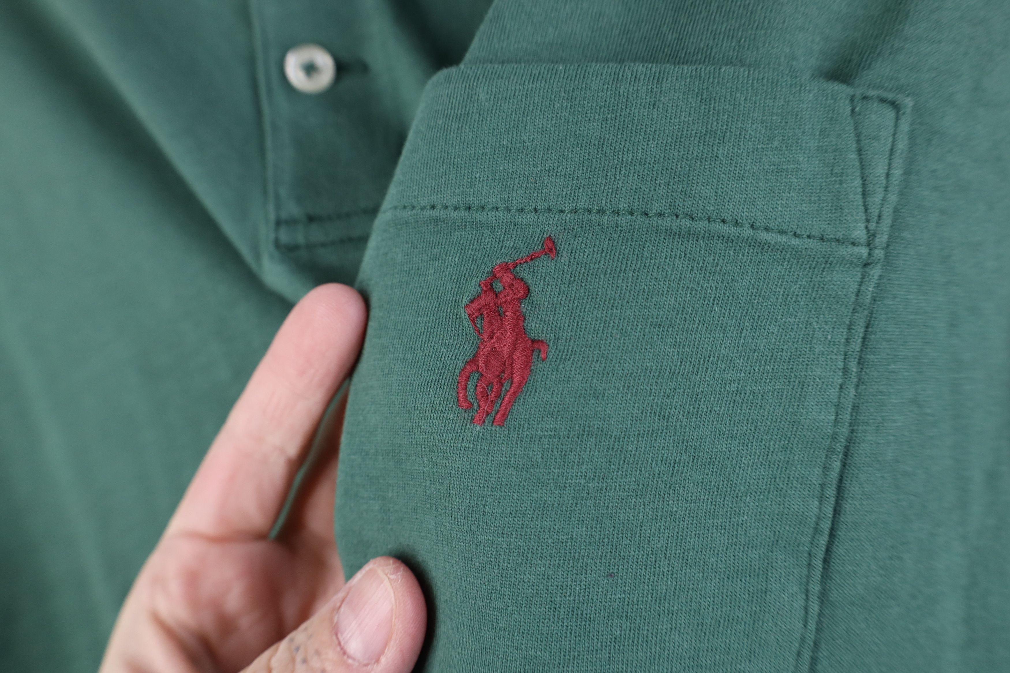Ralph Lauren Vintage Y2K Ralph Lauren Cotton Knit Golf Polo Shirt Green Size US L / EU 52-54 / 3 - 4 Thumbnail