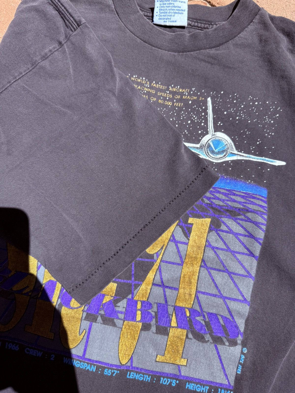 Vintage Vintage 90’s Air Force SR-71 Blackbird Tee Size US XL / EU 56 / 4 - 3 Thumbnail