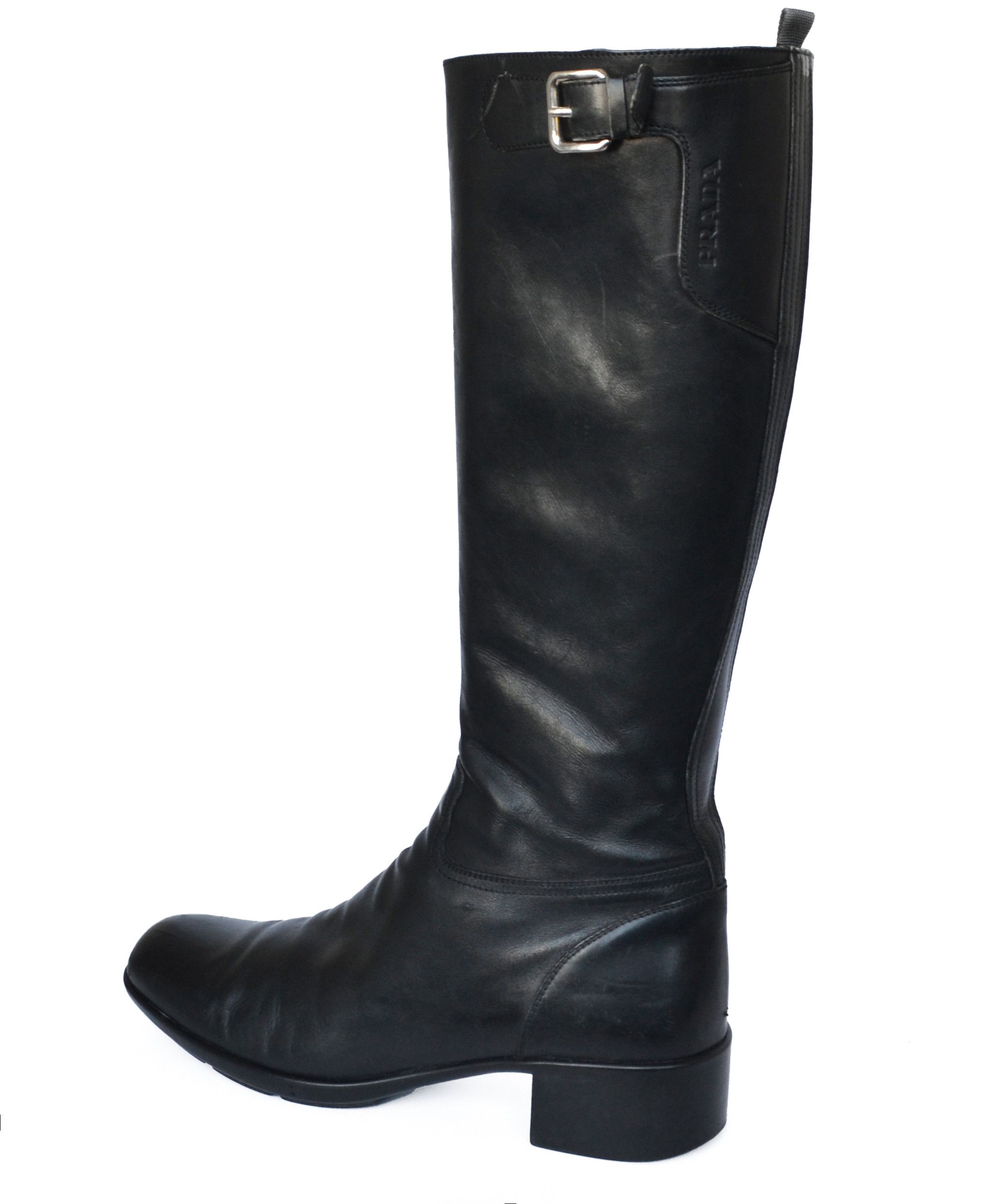 Prada PRADA Boots Leather Black Zip Logo 1999 Vintage Size 41 Size US 11 / IT 41 - 5 Thumbnail