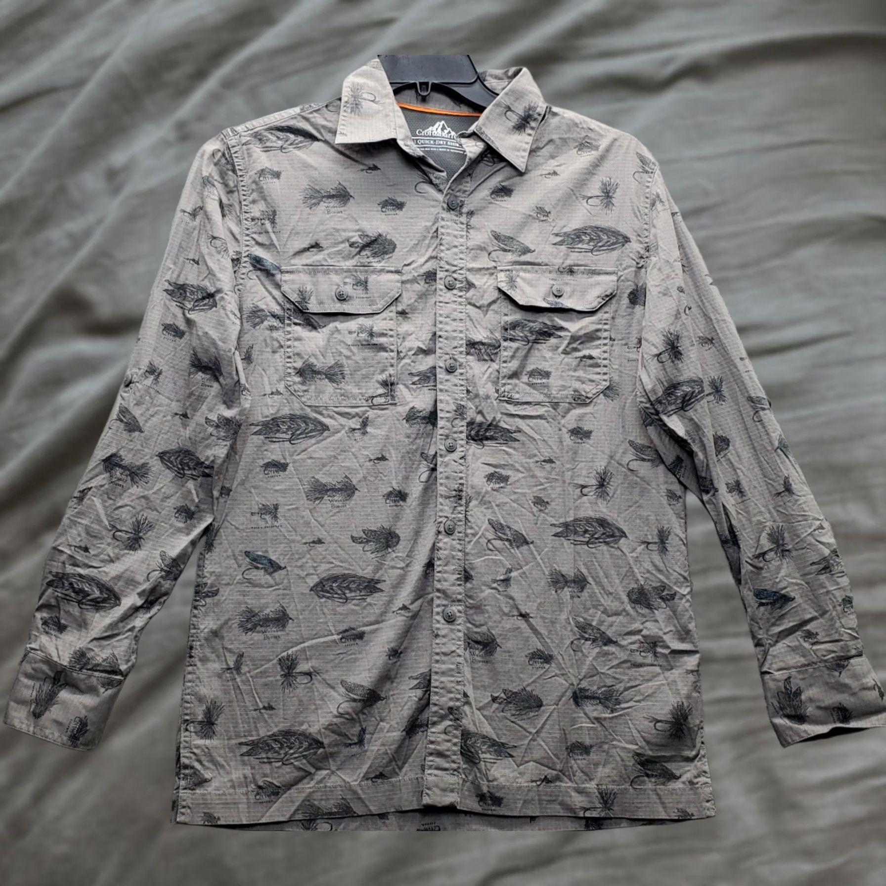 Croft & Barrow Croft & Barrow Mens Shirt S Multicolor Woolly Bugger Print Quick Dry Ripstop Casual Outdoor Button-Up Shirt Mens S Size US S / EU 44-46 / 1 - 1 Thumbnail