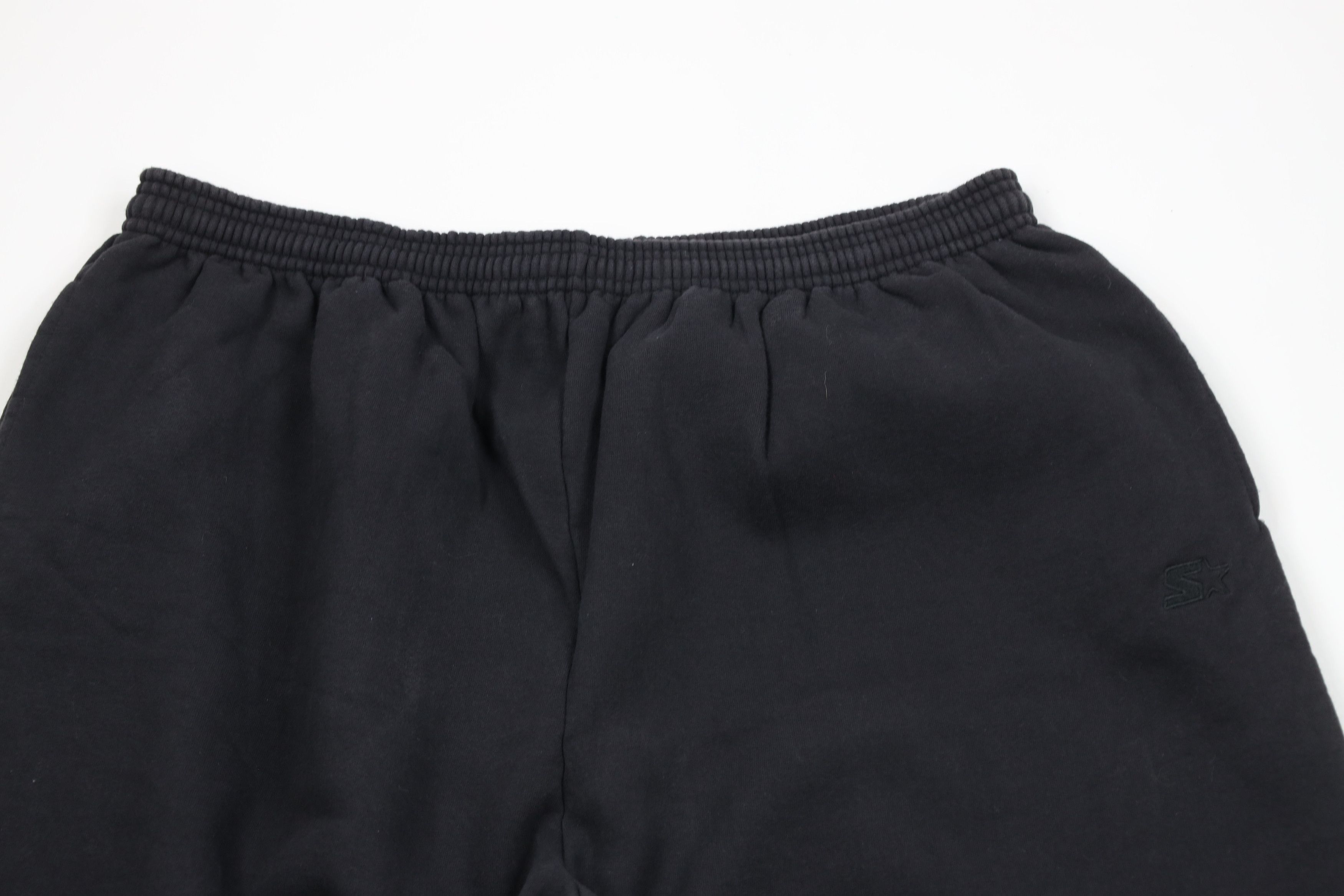 Starter × Vintage Vintage 90s Starter Cuffed Sweatpants Joggers Black Size US 40 / EU 56 - 2 Thumbnail