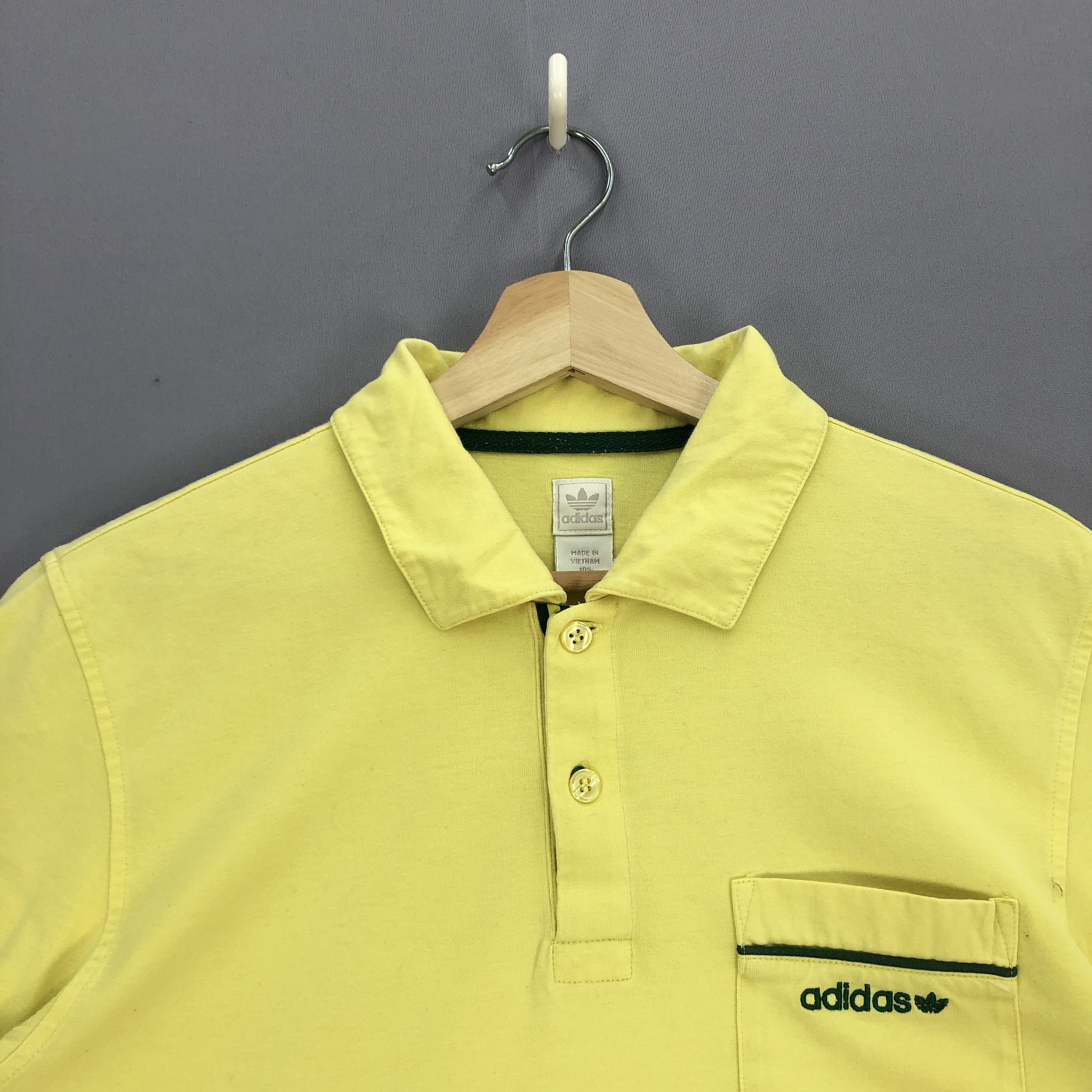Adidas Vintage 90s Adidas Tshirt Adidas Trefoil Polo Tees Size US M / EU 48-50 / 2 - 4 Thumbnail