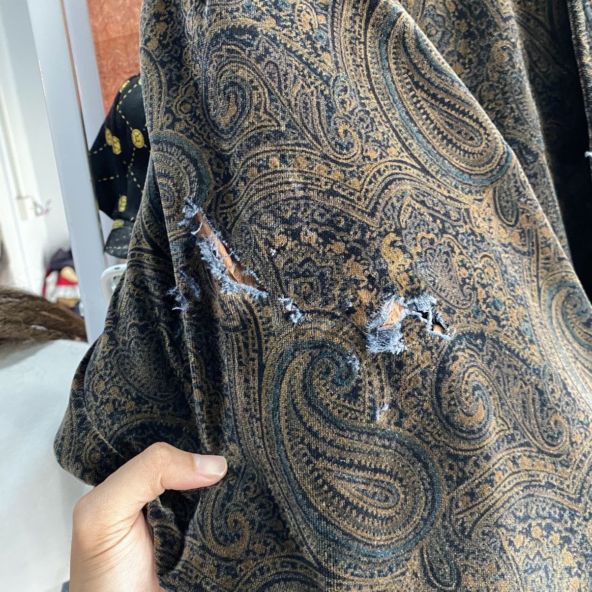 Pierre Balmain Vintage Pierre Balmain Brown Paisley Jacquard Bomber Jacket Size US L / EU 52-54 / 3 - 7 Thumbnail
