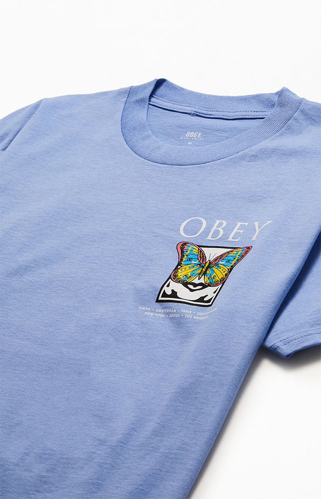 Obey Obey Graphic Butterfly Vision T-Shirt Blue Size Medium Size US M / EU 48-50 / 2 - 1 Thumbnail