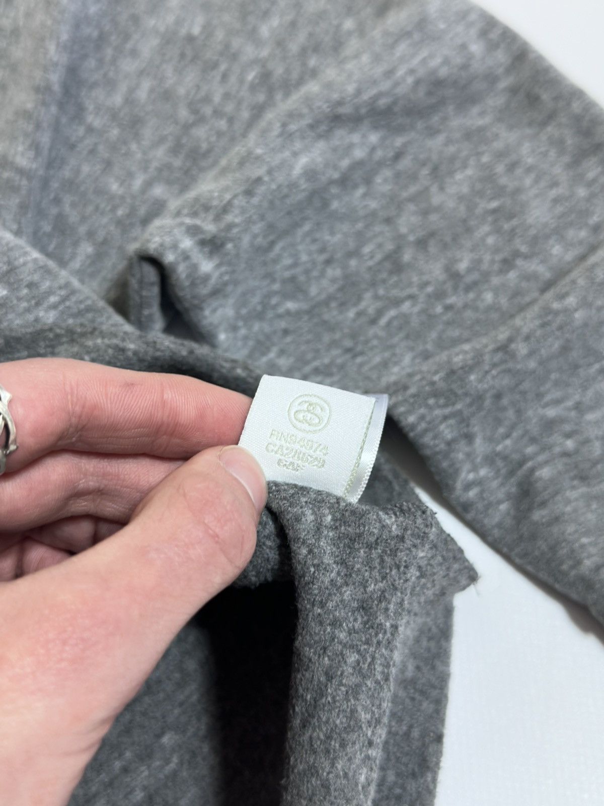Stussy Stussy Stock Logo SS Link Heather Grey Hoodie USA - Size S Size US S / EU 44-46 / 1 - 7 Thumbnail
