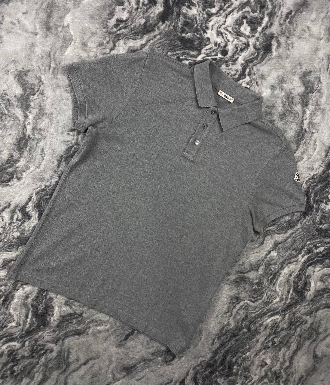 Moncler Maglia Manica Corta Polo Shirt Men Size S Gray