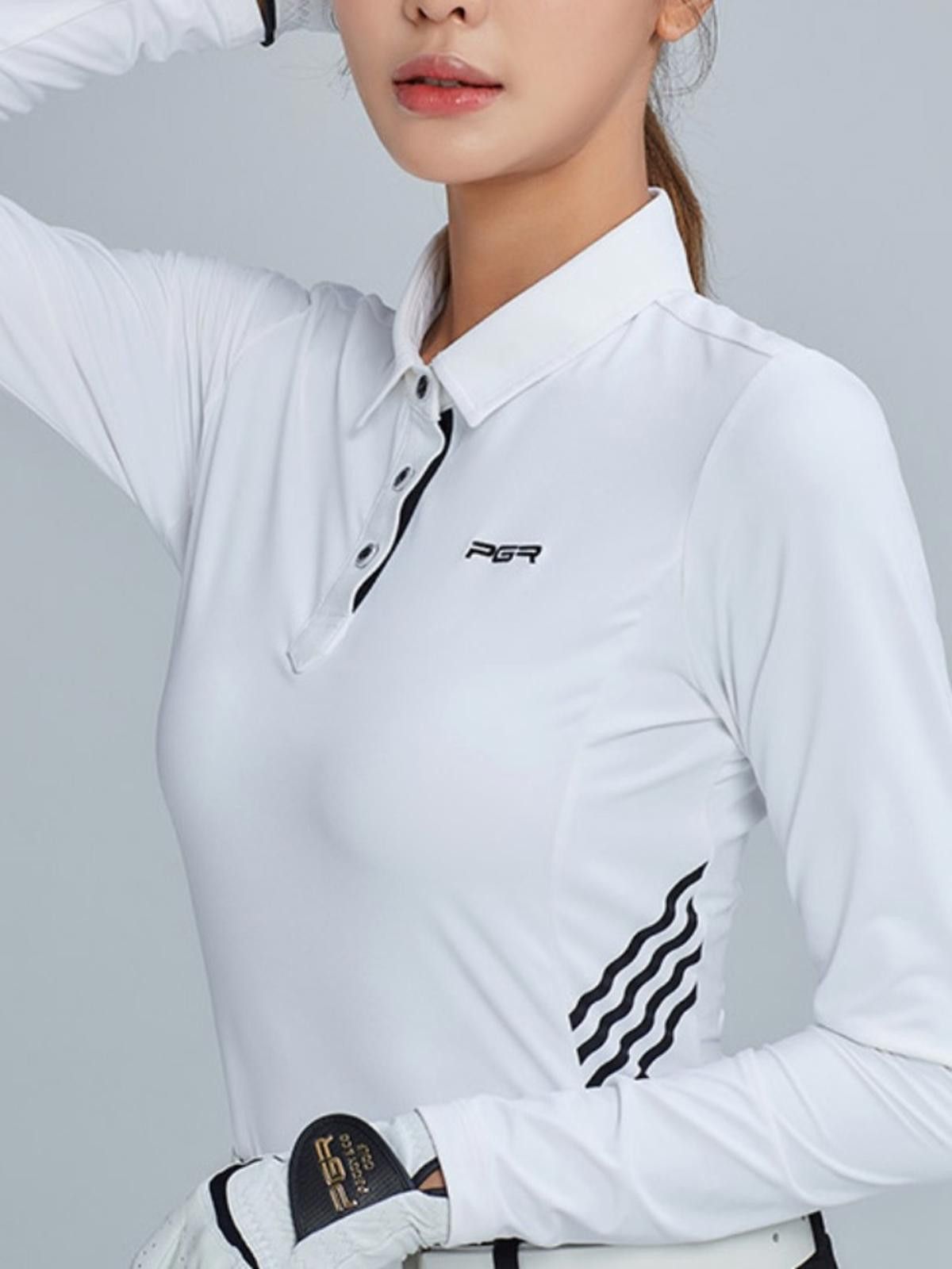 Other PGR Golf / Long Sleeve Collared Shirt GT-4237 / White XL Size XL / US 12-14 / IT 48-50 - 4 Thumbnail