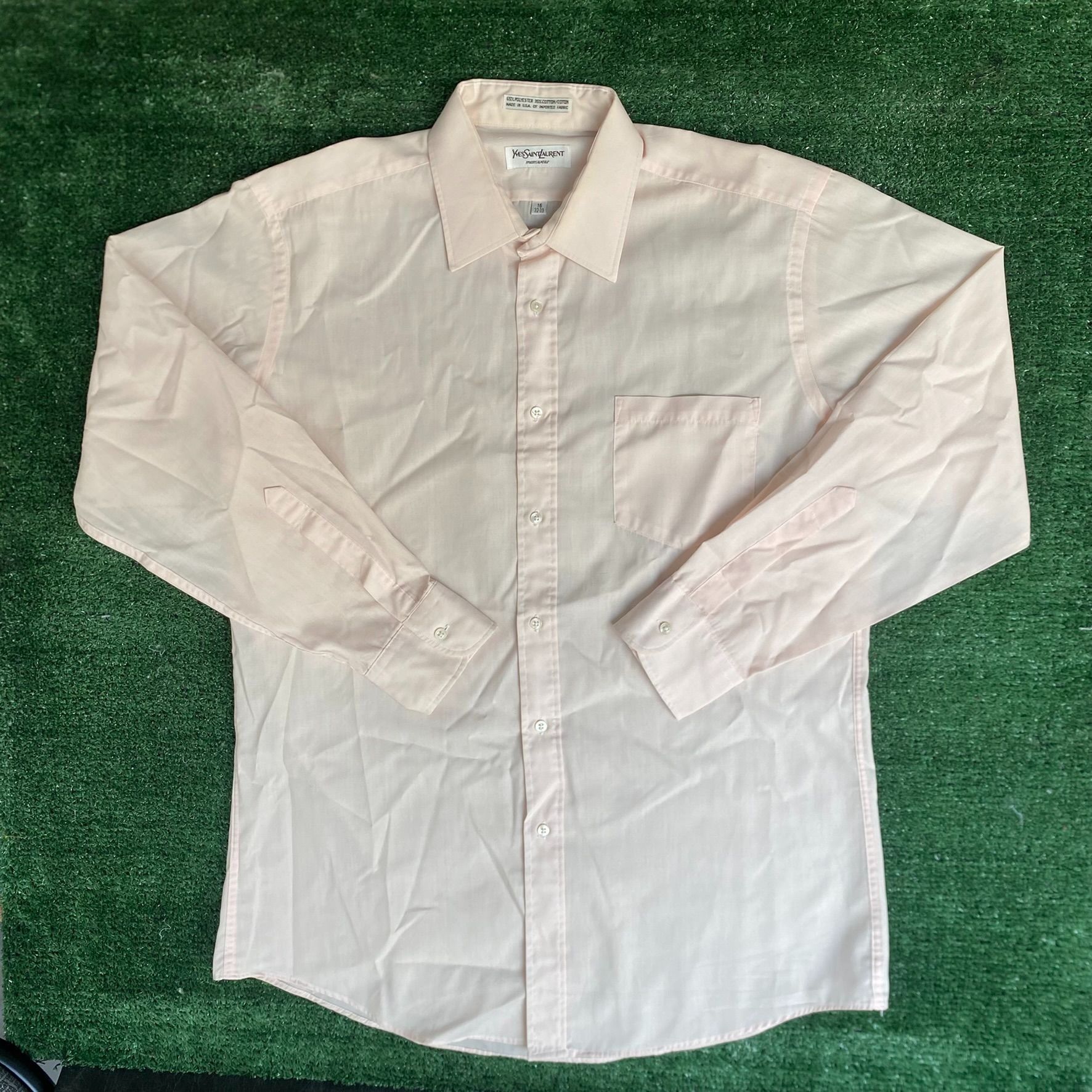 Vintage Vintage 80s Yves Saint Laurent Button Up Shirt Long Sleeve Size US L / EU 52-54 / 3 - 1 Thumbnail