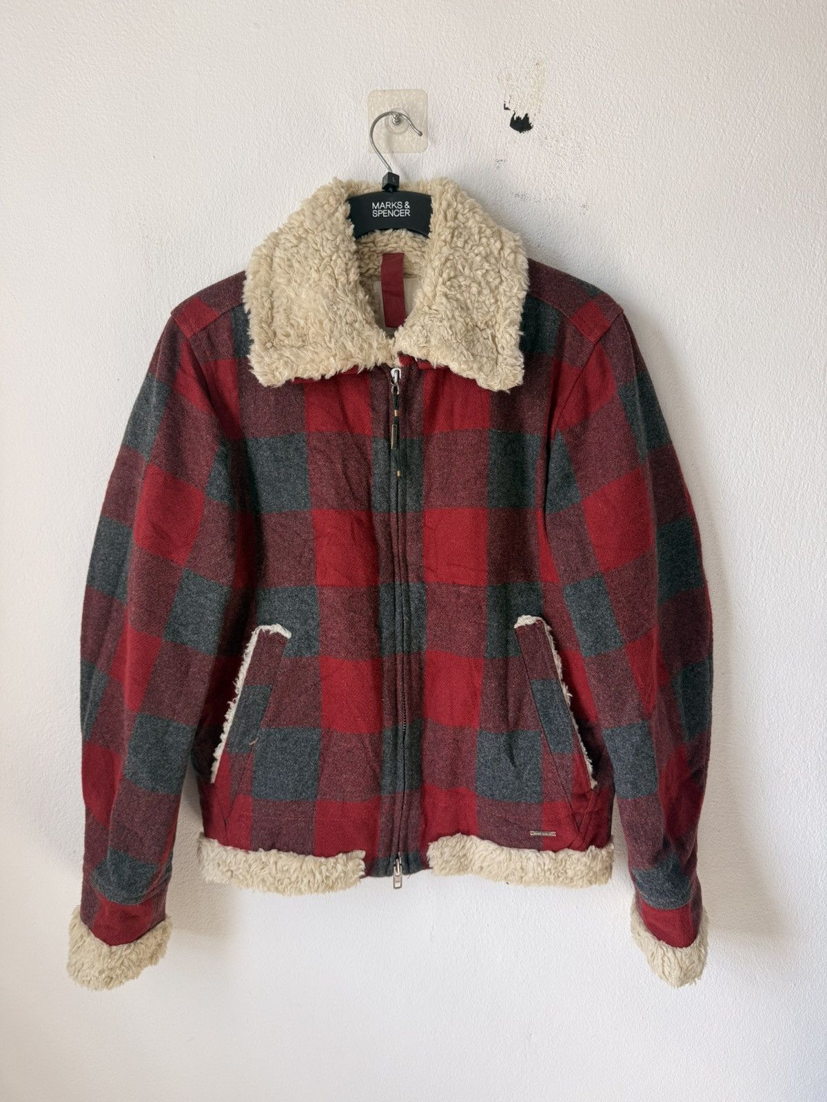 Diesel Black Gold DIESEL BOMBER JACKET SHADOW PLAID SHERPA Size US S / EU 44-46 / 1 - 1 Thumbnail
