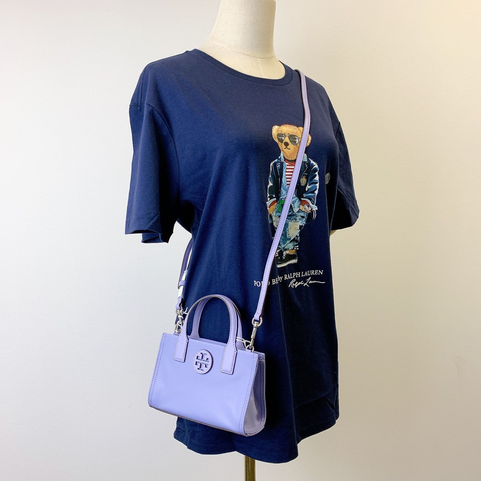 Tory Burch Tory Burch 146437 Ella Nylon Logo Mini Tote IN MIRAGE Size ONE SIZE - 1 Thumbnail