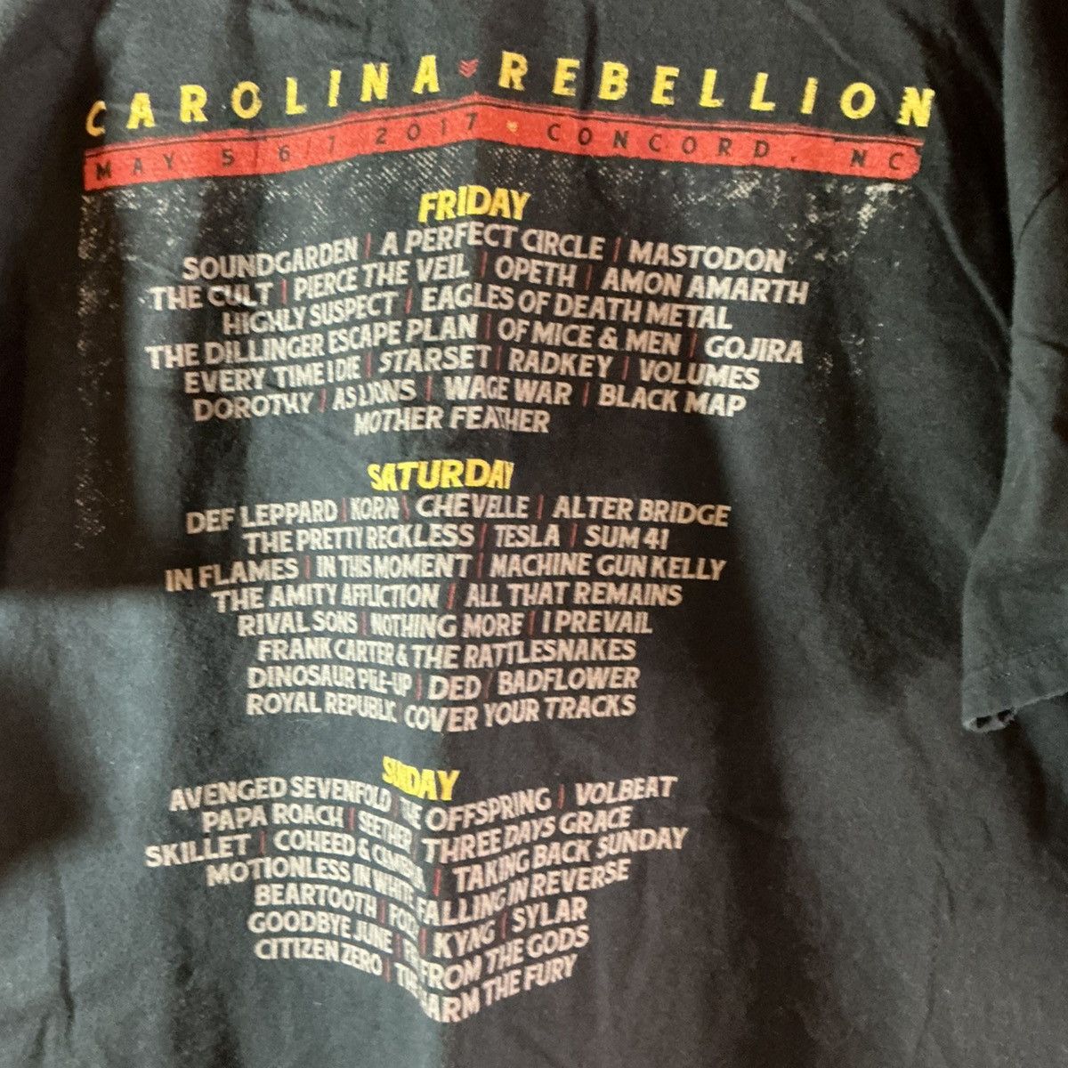 Other Carolina Rebellion Concert Tee 2017 no size measures XXL Size US XXL / EU 58 / 5 - 4 Thumbnail