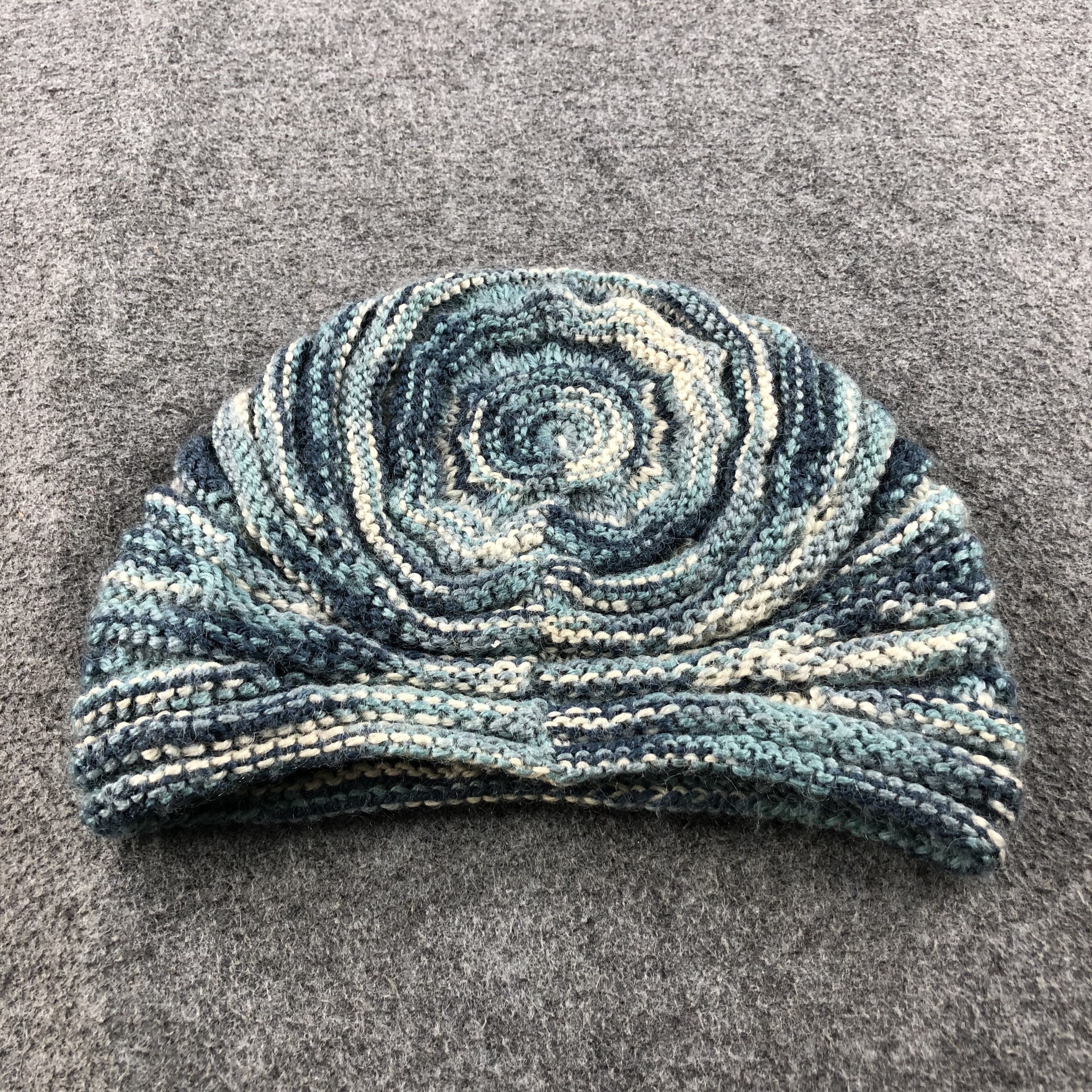 Vintage Unknown Pleated Beanie Snowcap Snow Hat Winter Hat B348 Size ONE SIZE - 5 Thumbnail