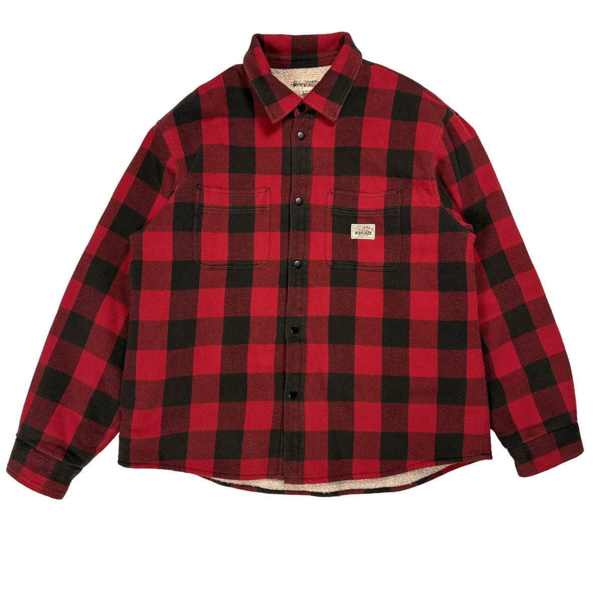 Stussy Fleece Chunky Button Up Checkered Size US XXL / EU 58 / 5 - 1 Thumbnail