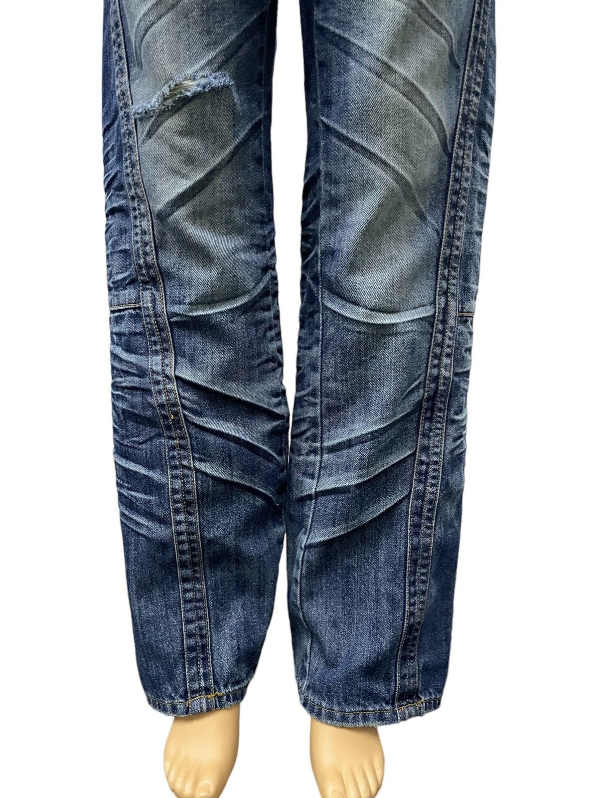 GOSTAR DE FUGA Vintage Soda Slanted Flat Seam 3D Claw Mark Loose Jeans Size US 31 - 6 Thumbnail