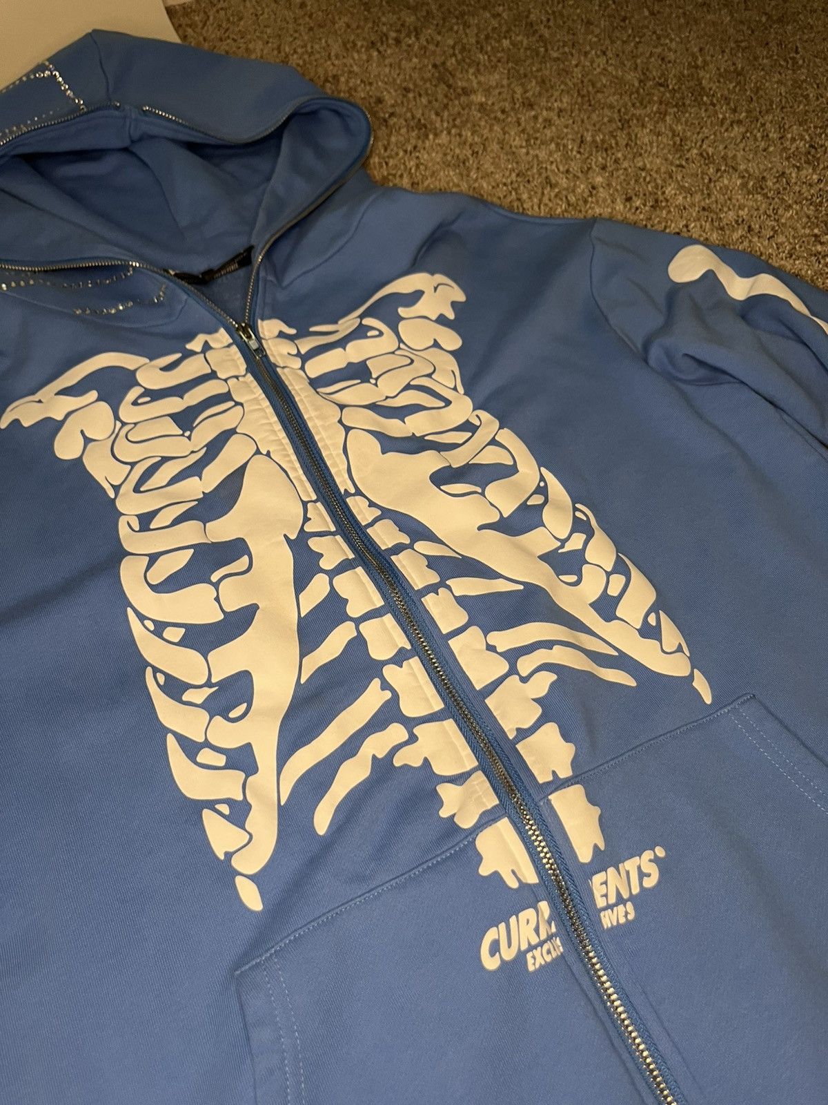 Other light blue currents skeleton hoodie size XL Size US XL / EU 56 / 4 - 2 Thumbnail
