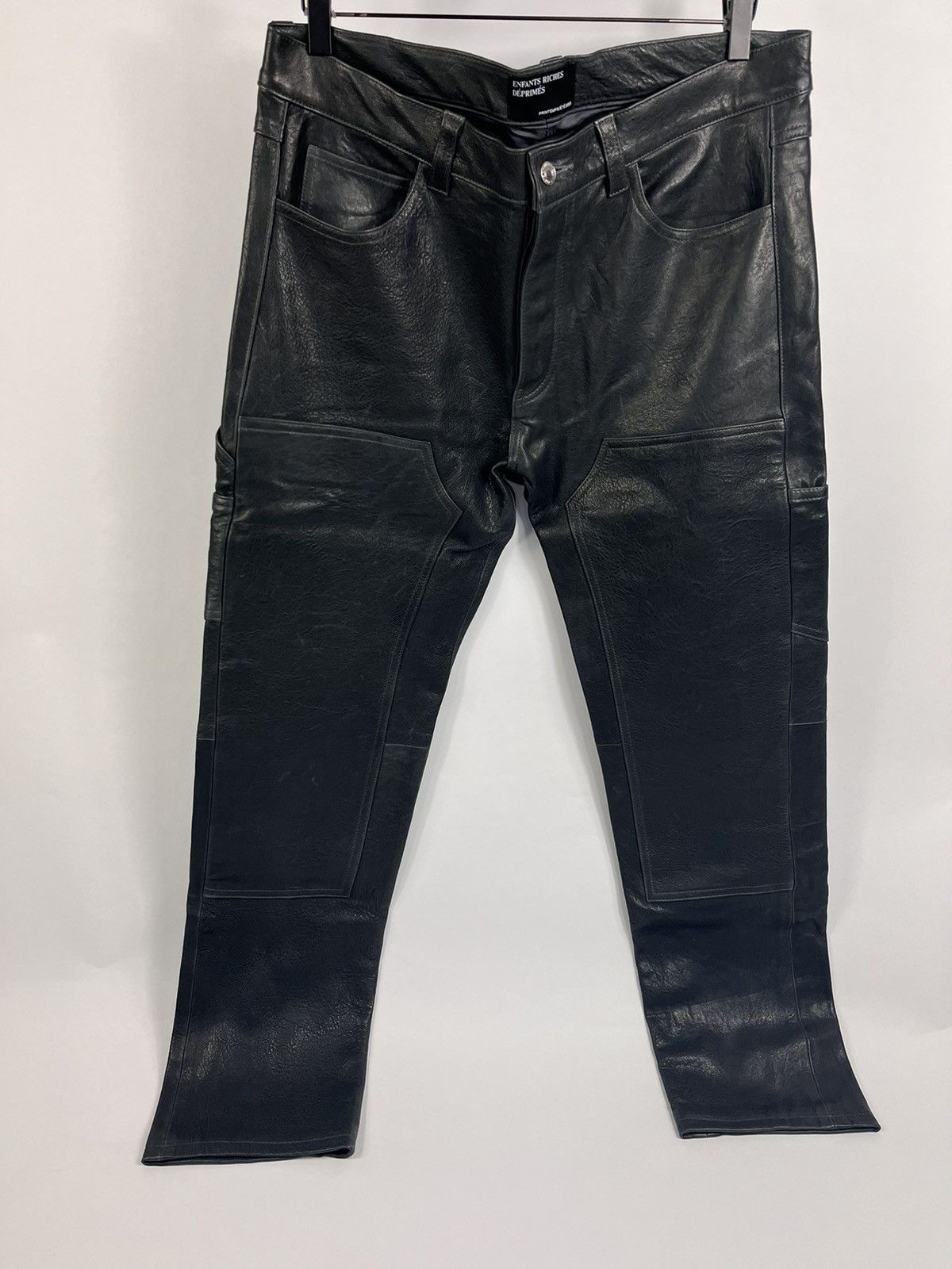 Enfants Riches Deprimes SOFT LEATHER SLIM FIT PANELLED TROUSERS Size US 34 / EU 50 - 1 Thumbnail