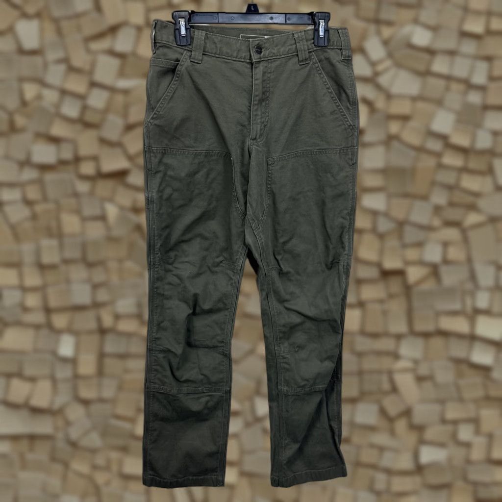 Carhartt VINTAGE Carhartt Pants Mens 30x32 Moss Green Canvas Double Knee 102802 BN2802-M Size US 30 / EU 46 - 1 Thumbnail