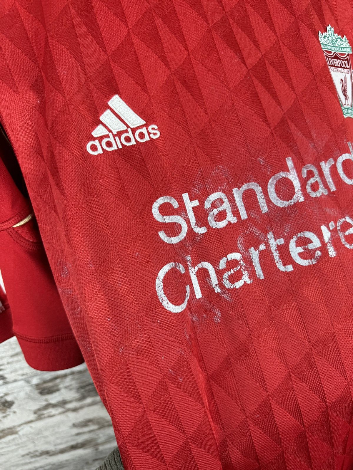 Adidas Mens Vintage Adidas Liverpool FC Johnson 2 T-shirt jersey Size US M / EU 48-50 / 2 - 8 Thumbnail