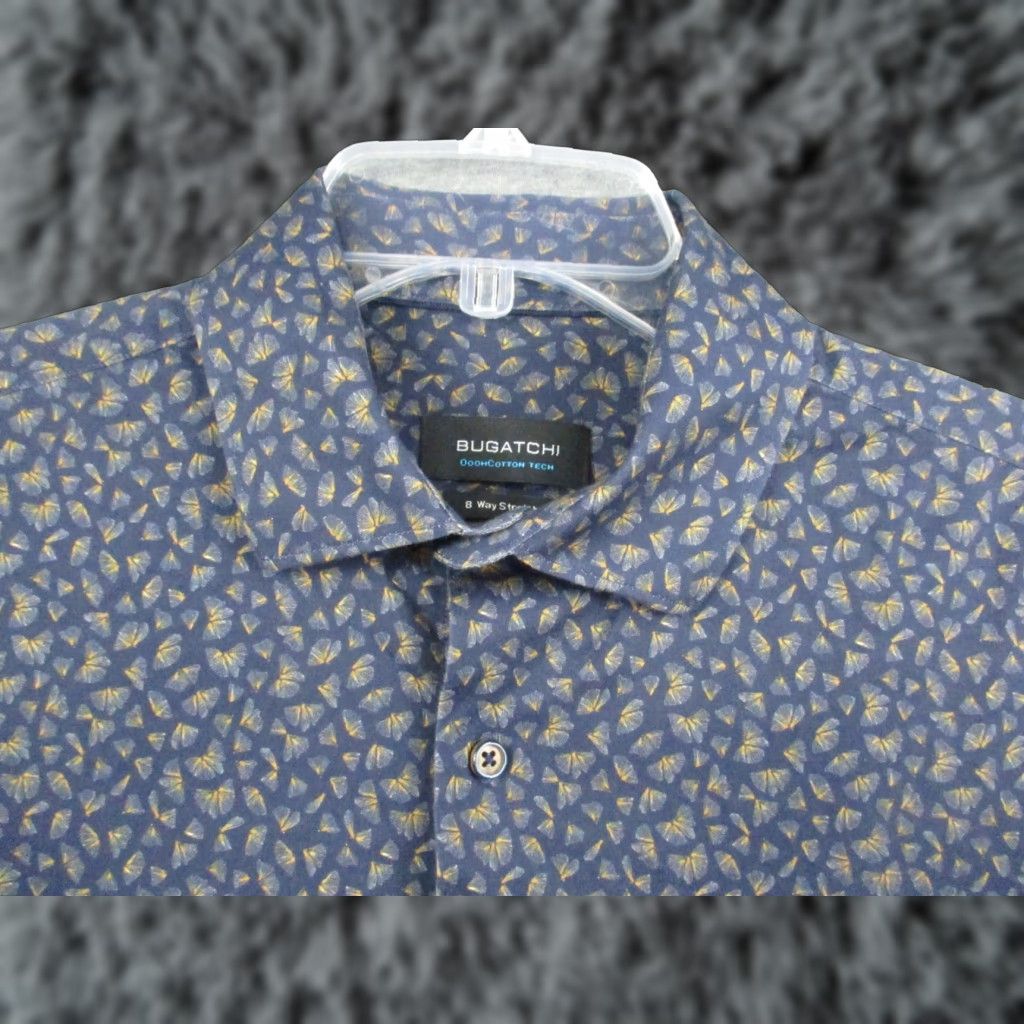 BUGATCHI BUGATCHI Shirt Medium Mens Animal Print Luxury Sport Classic 3 Way Stretch RARE Size US M / EU 48-50 / 2 - 1 Thumbnail