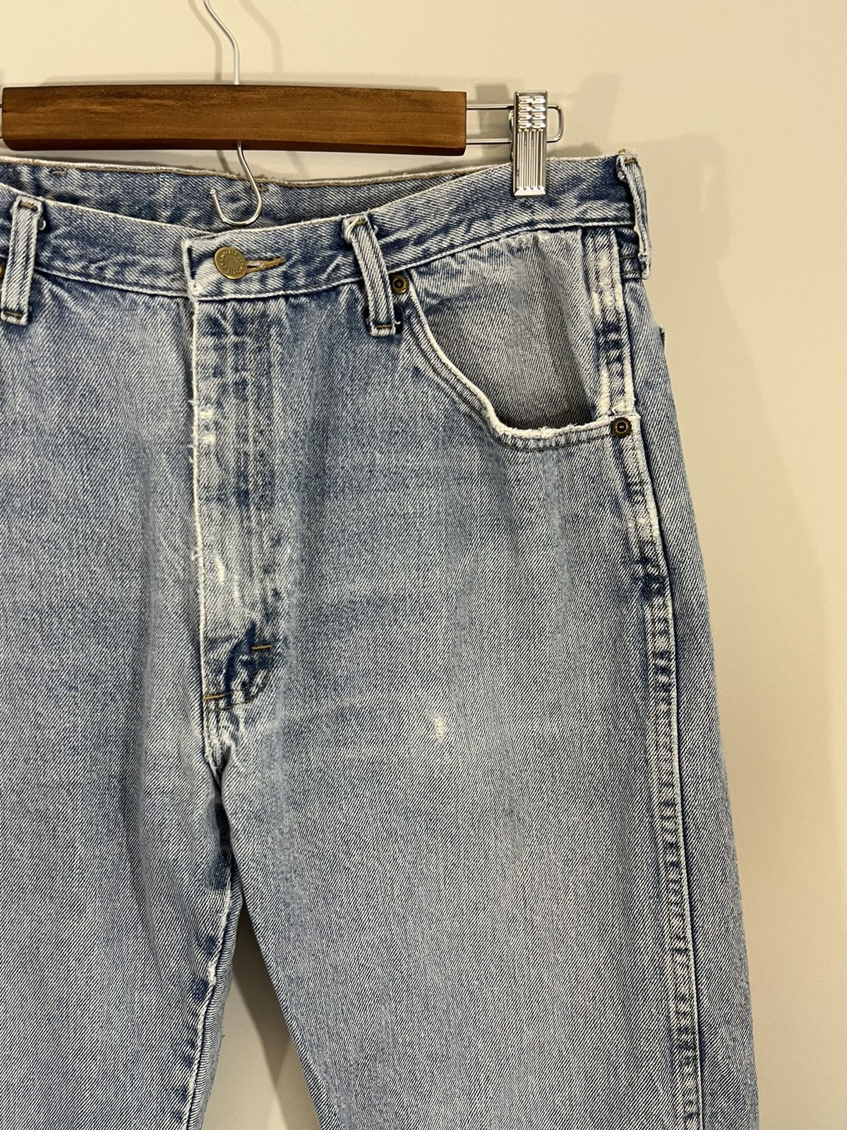 Vintage Thrashed Perfect Fade Light Wash Jeans Size US 36 / EU 52 - 2 Thumbnail
