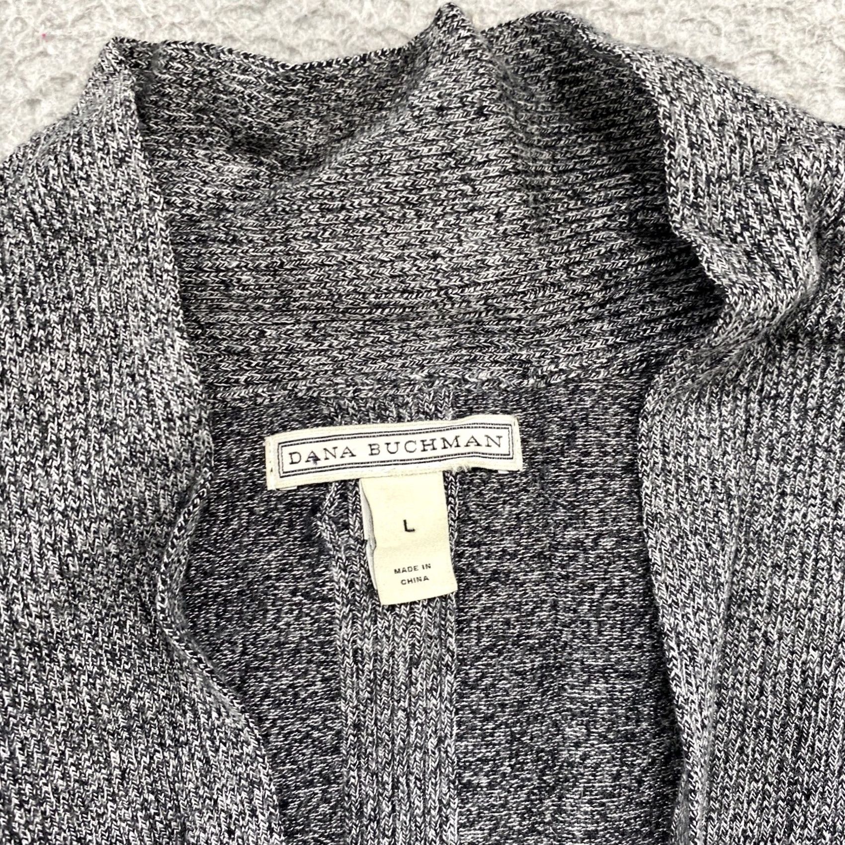 Vintage Dana Buchman Cardigan SweatEr Open Front Gray Knit Women L Size Large Cardigan Women's Sweater Gray Open Front Knit Top Size L / US 10 / IT 46 - 2 Thumbnail