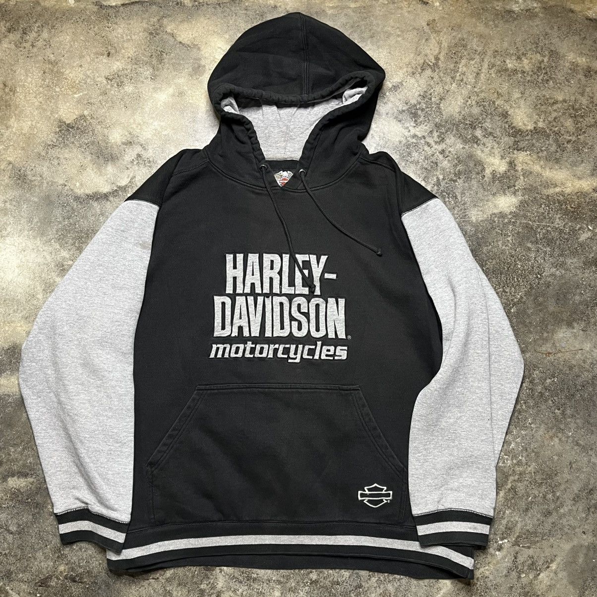 Vintage vintage harley davidson black baggy biker hoodie Size US XL / EU 56 / 4 - 2 Thumbnail