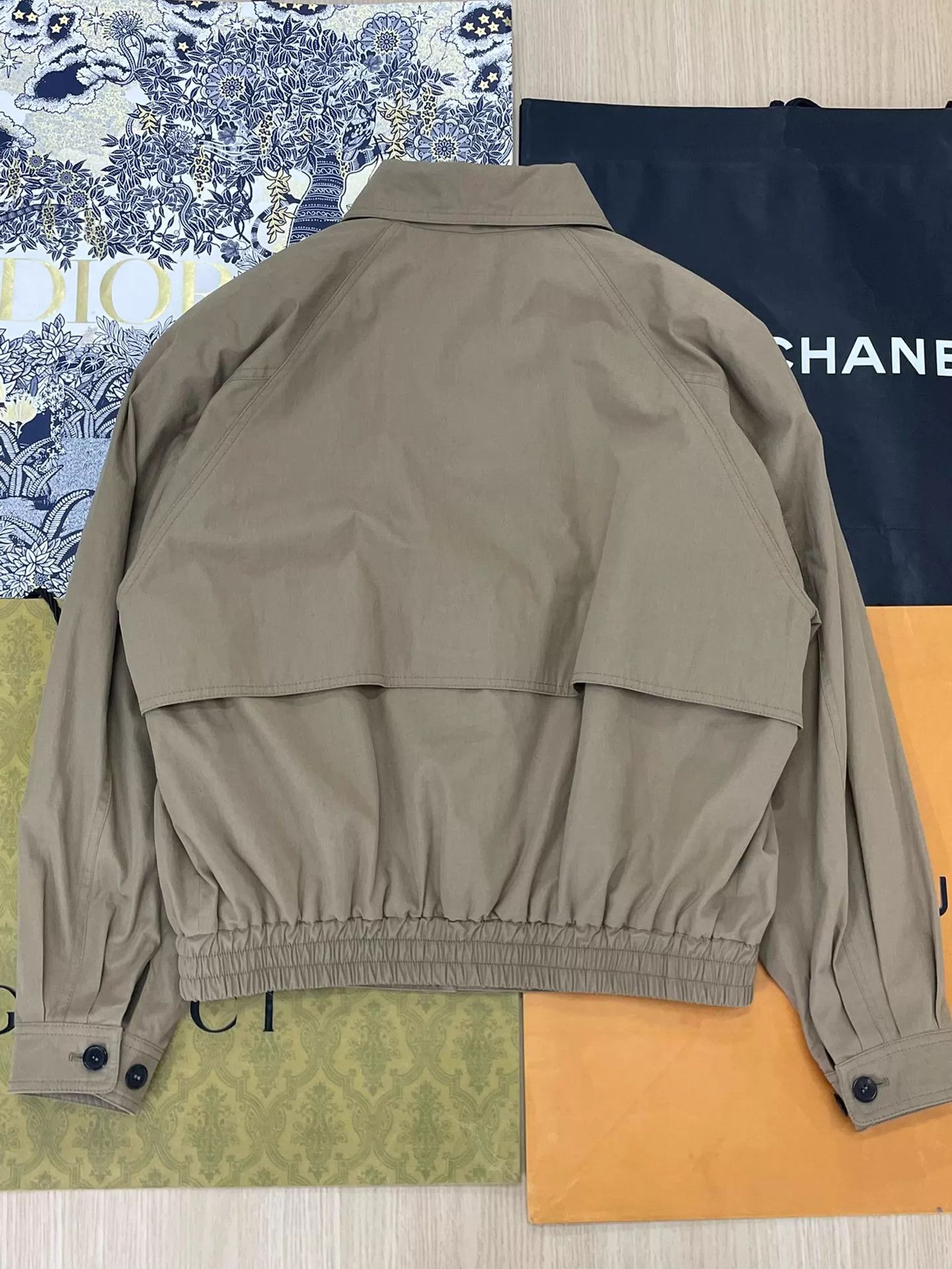 Yves Saint Laurent YSL Khaki Oversized Stylish Jacket 34 Size XS / US 0-2 / IT 36-38 - 2 Thumbnail
