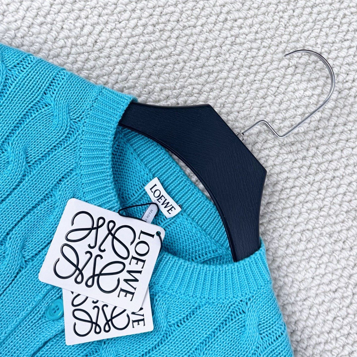 Loewe Loewe Blue Cable Knit Cardigan Size US S / EU 44-46 / 1 - 3 Thumbnail