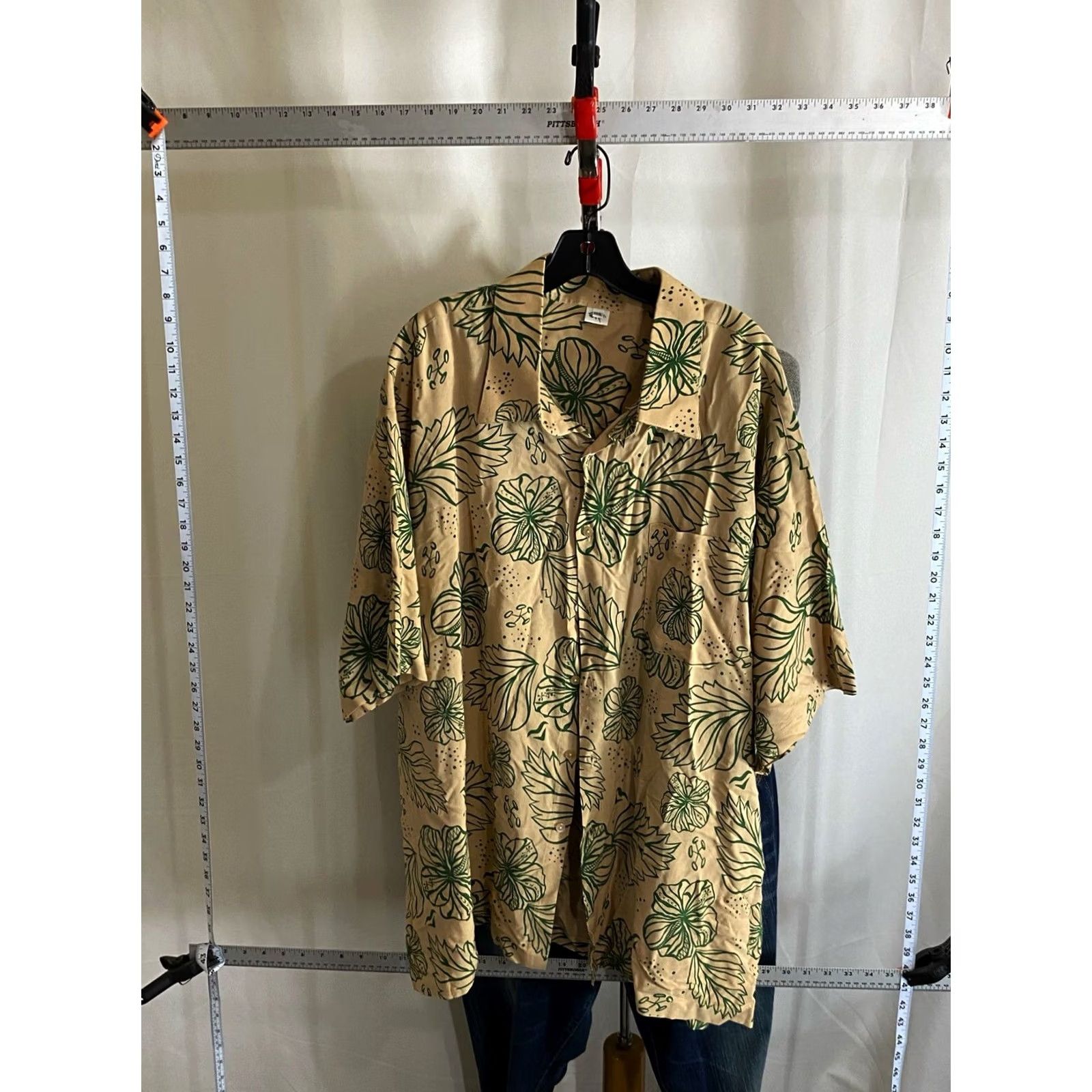 Vintage Missing Polynesia HAND MADE Indonesia BUTTON UP SHIRT 3XL SHORT SLEEVE Length34 Men Sharp Size US XXL / EU 58 / 5 - 2 Thumbnail