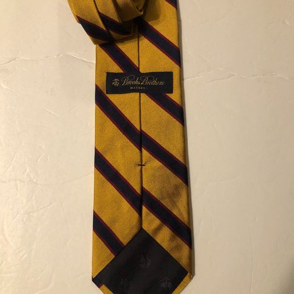 Brooks Brothers BROOKS BROTHERS MEN'S NEW 100%SILK NECK TIE WIDTH: 3 1/2" Size ONE SIZE - 4 Thumbnail