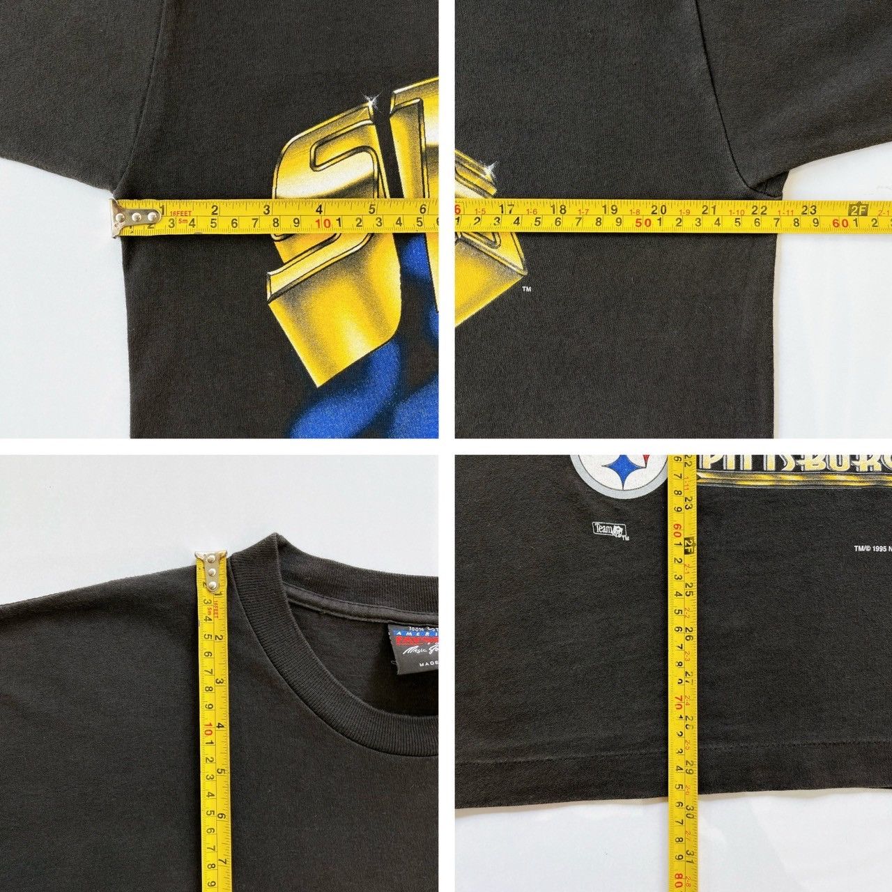 Vintage 90s Pittsburg Steelers NFL t-shirt/ L Size US L / EU 52-54 / 3 - 9 Thumbnail