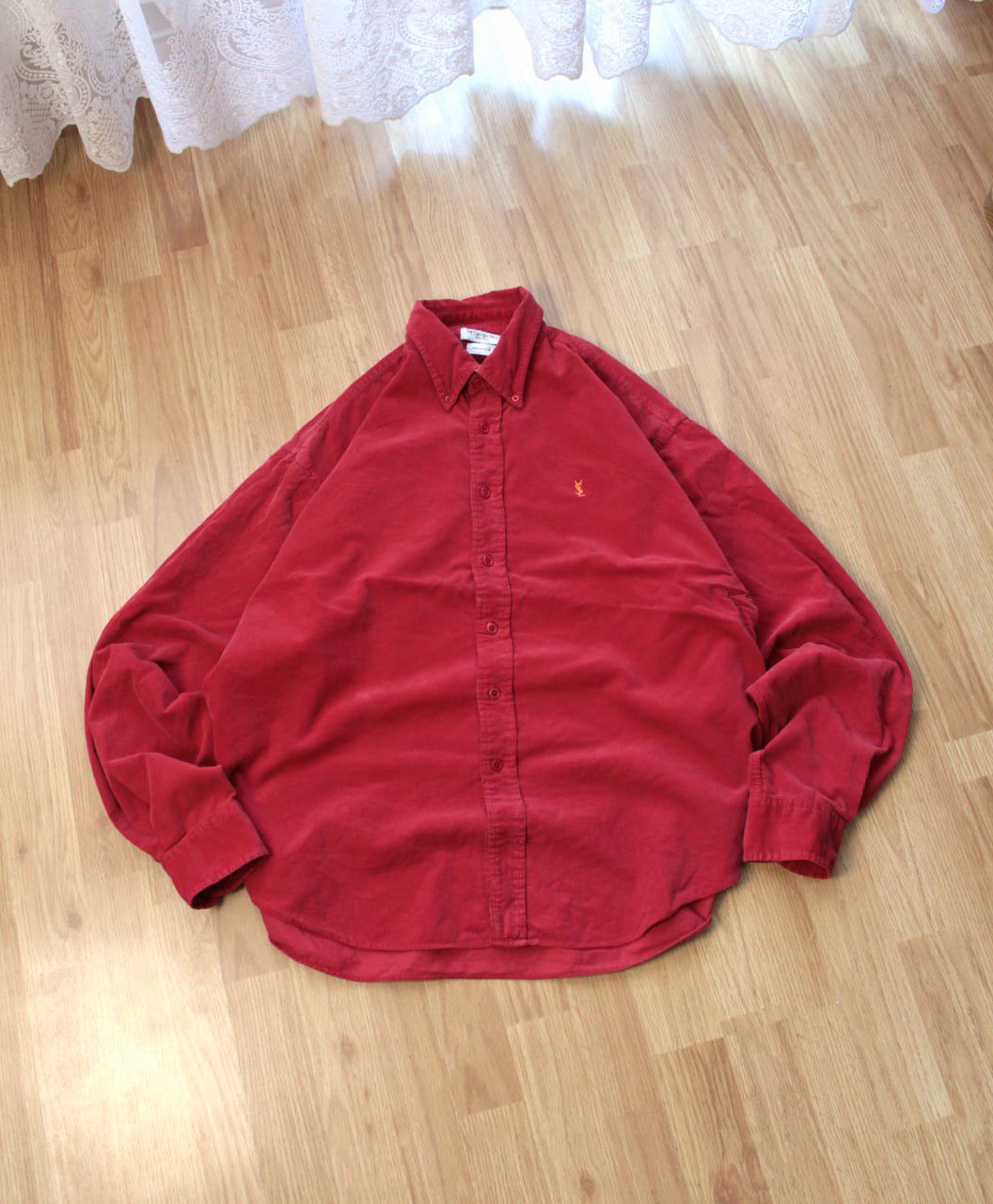 Yves Saint Laurent 🔥 Vintage YSL Yves Saint Laurent Corduroy Dirty Shirt Y2K Size US XL / EU 56 / 4 - 2 Thumbnail