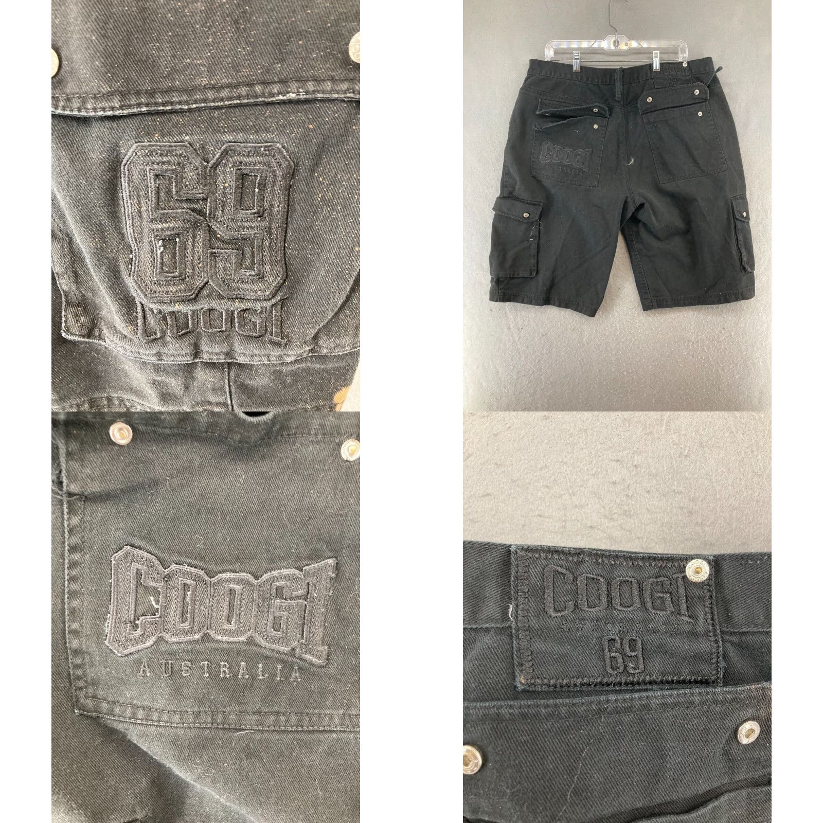 Coogi Vintage COOGI Mens Cargo Shorts 38 Black 90s Relaxed Denim Cotton Boyswear Size US 38 / EU 54 - 8 Thumbnail