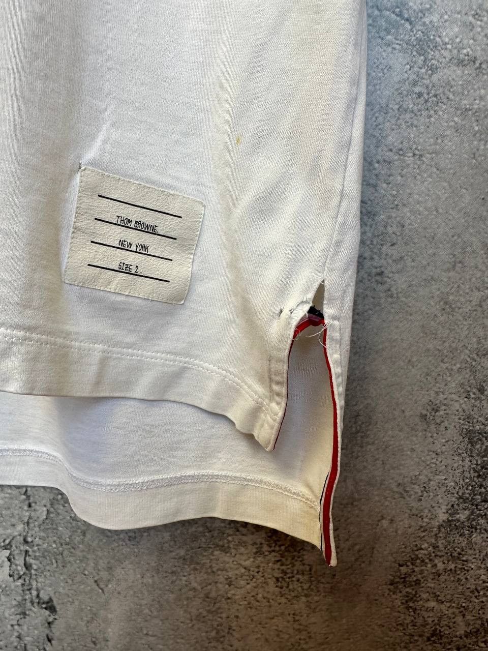 Thom Browne Thom Browne Crew Neck T-Shirt White Tee Shor Sleeve Size US M / EU 48-50 / 2 - 9 Thumbnail