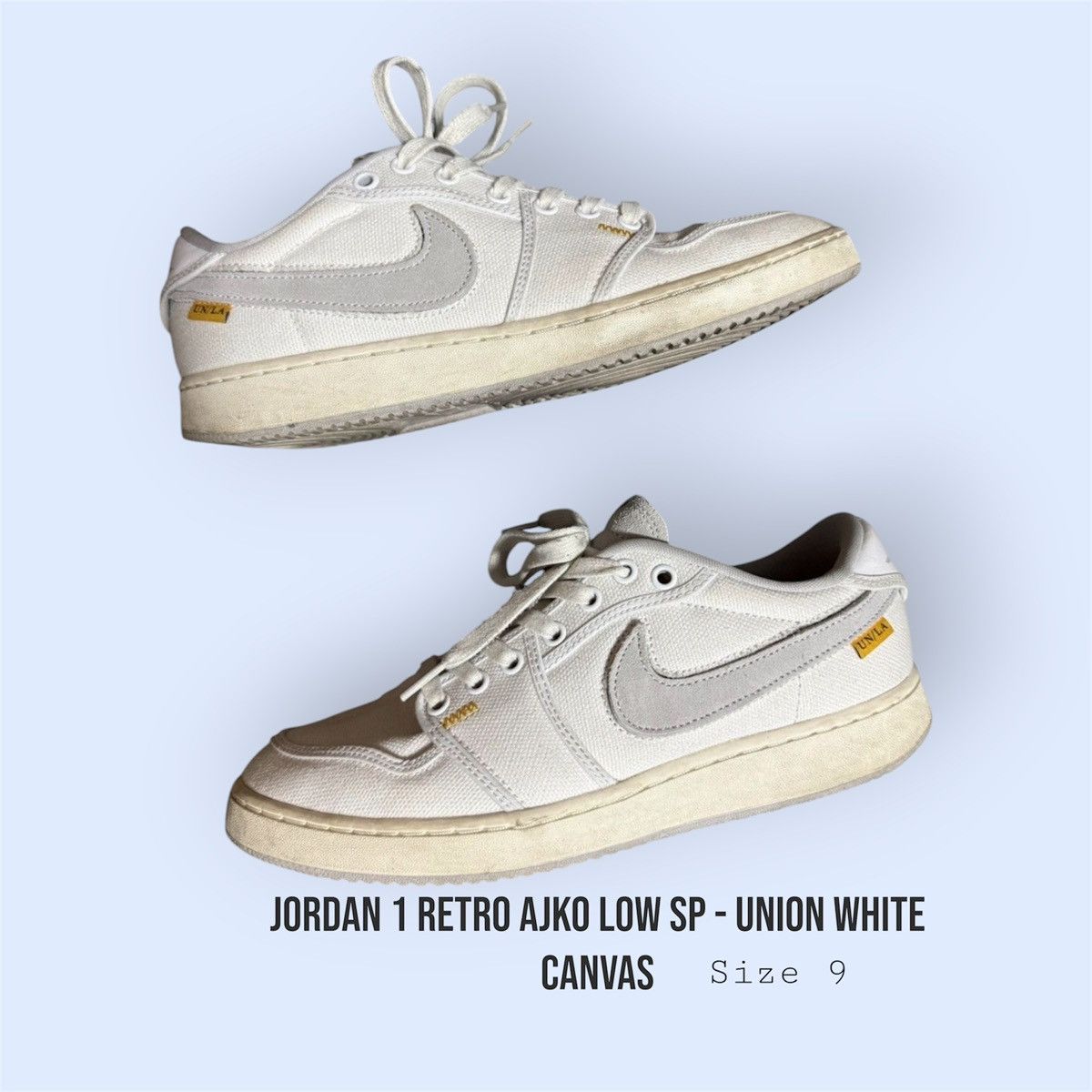 Jordan Brand × Union LA Jordan 1 Retro AJKO Low SP - Union White Canvas Size US 9 / EU 42 - 1 Thumbnail