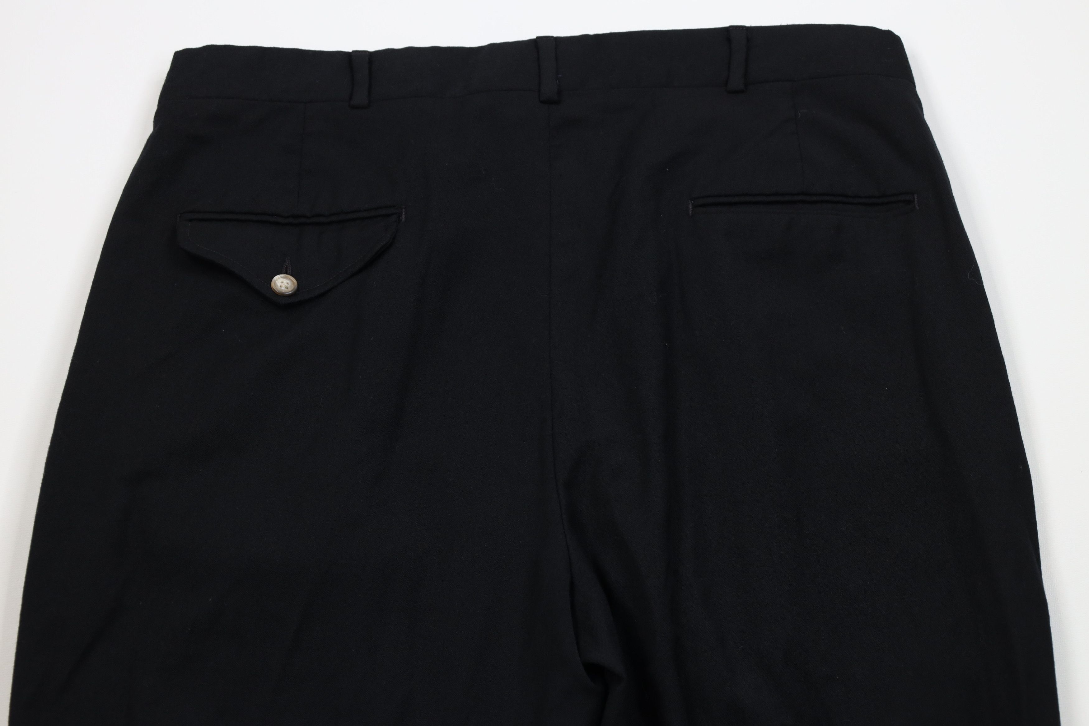 Lands' End Vintage 90s Lands End Wide Leg Chino Pants Wool Black USA Size US 34 / EU 50 - 12 Thumbnail