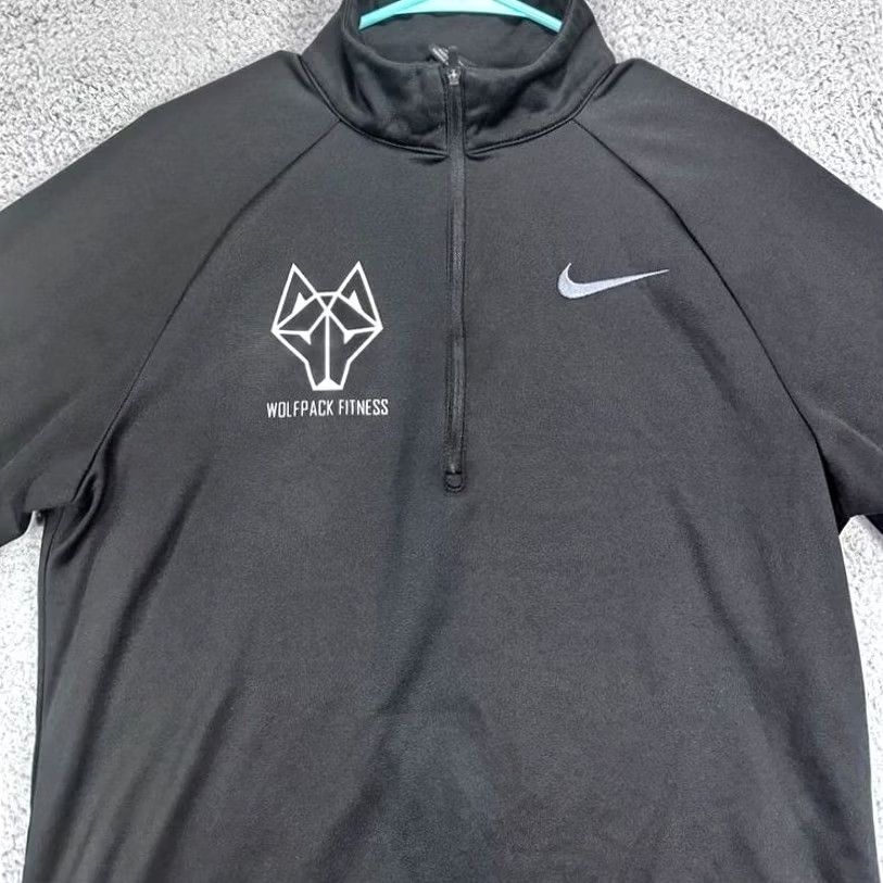 Nike Nike Dri-Fit Sweatshirt Mens Medium Black 1/4 Zip Pullover Gym Workout Size US M / EU 48-50 / 2 - 2 Thumbnail